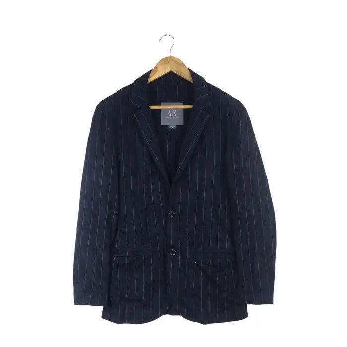 Armani Vtg ARMANI EXCHANGE Made In Italy Striped Blazer Coat Suit Size 40R - 1 Thumbnail
