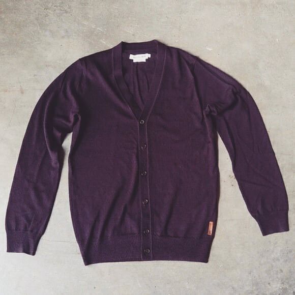 Ben Sherman × Designer × Other UK Ben Sherman Cardigan knitwear 100 % merino Wool Black Grape Size US M / EU 48-50 / 2 - 1 Thumbnail