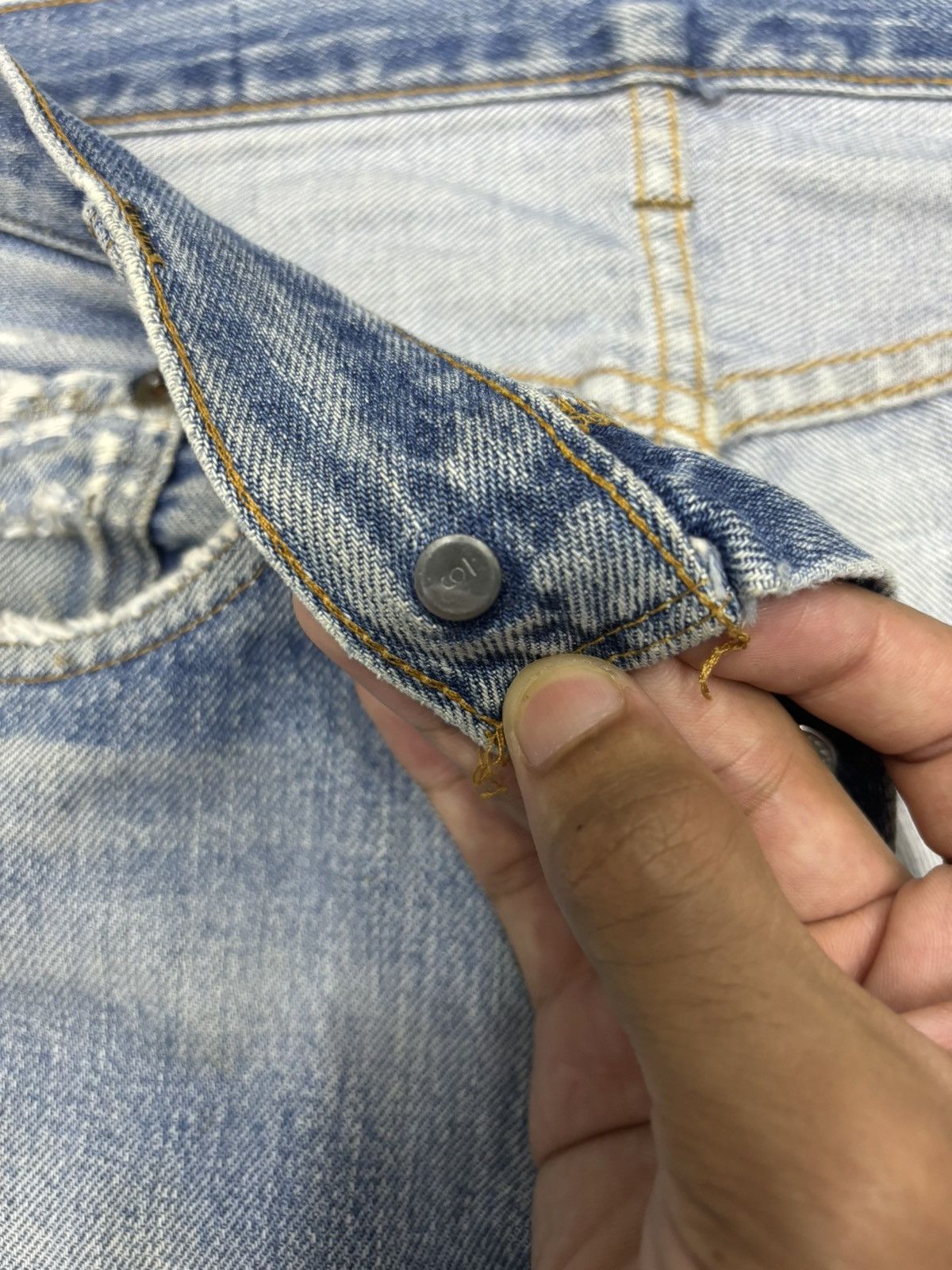 Levi's 🔥LEVIS 501 BUTTON 6 SELVEDGE DISTRESS DENIM BORO SASHIKO Size US 29 - 10 Thumbnail