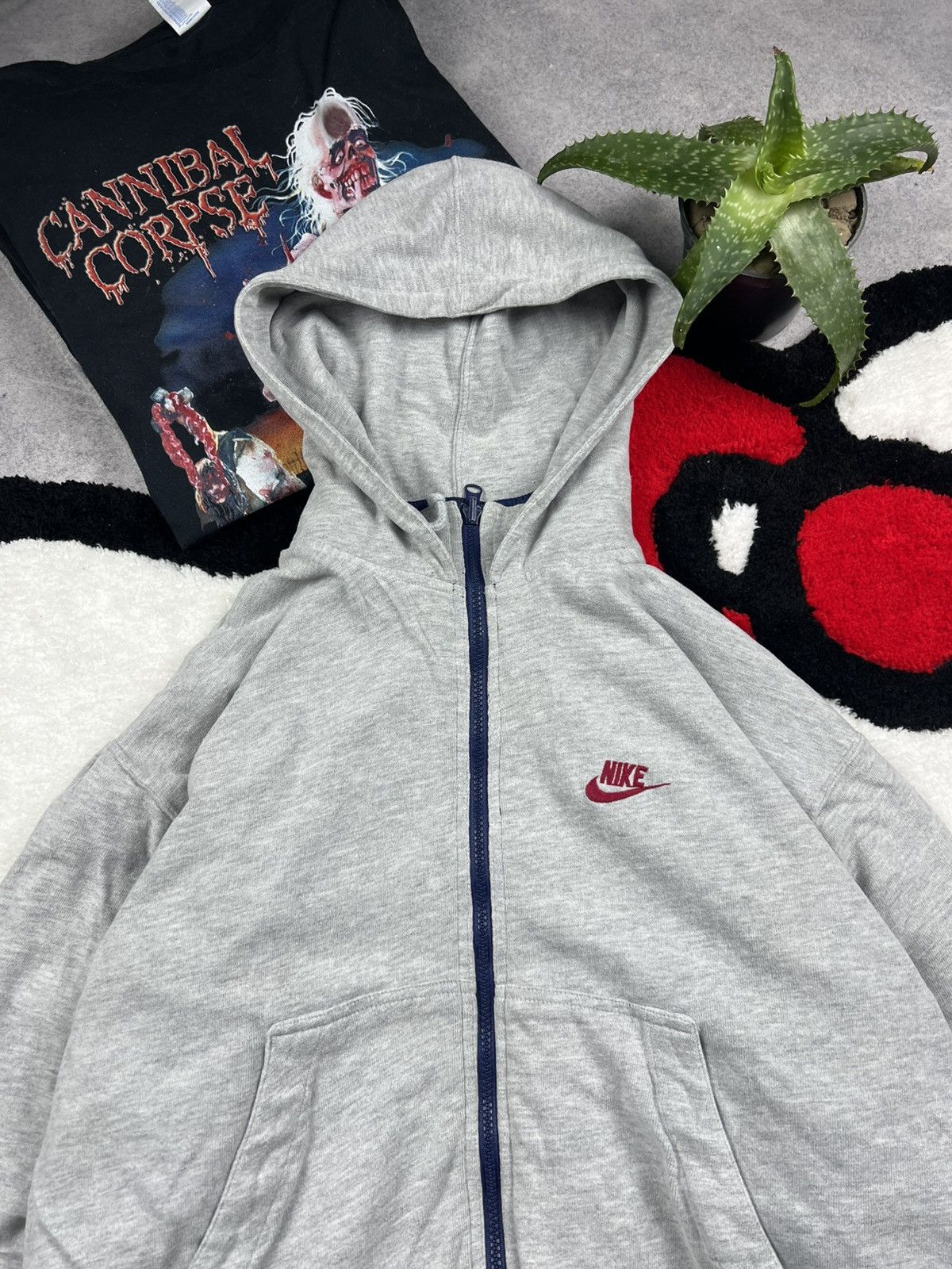 Vintage Vintage Nike Big Logo Oversized Reversible Nylon 90s Jacket Size US S / EU 44-46 / 1 - 4 Thumbnail
