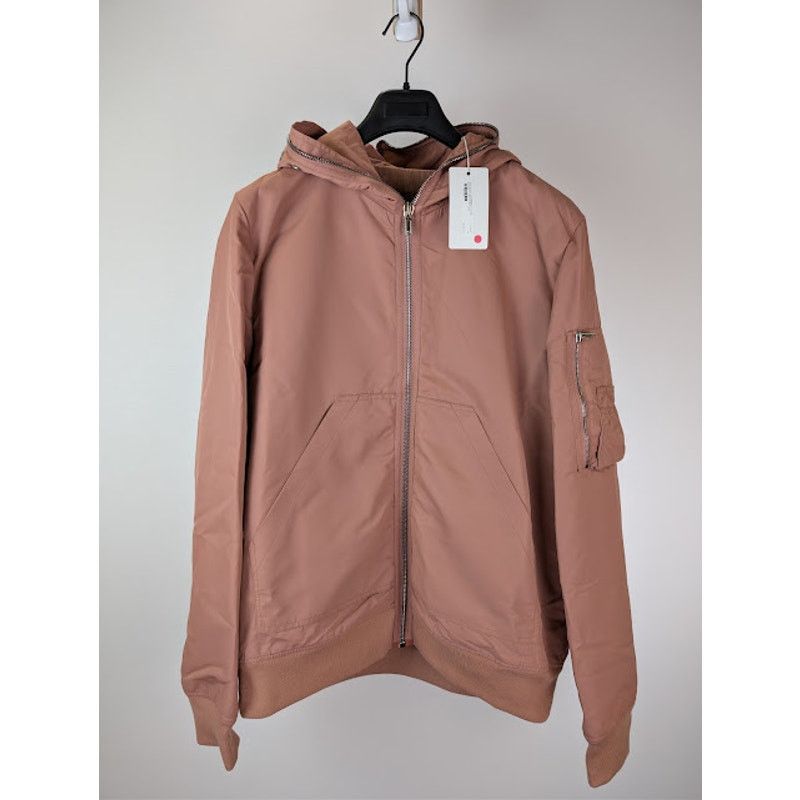 Rick Owens Drkshdw o1rshd1 Full Zip Gimp Imbottito Bomber Jacket Hoodie in Pink Size US XL / EU 56 / 4 - 8 Thumbnail
