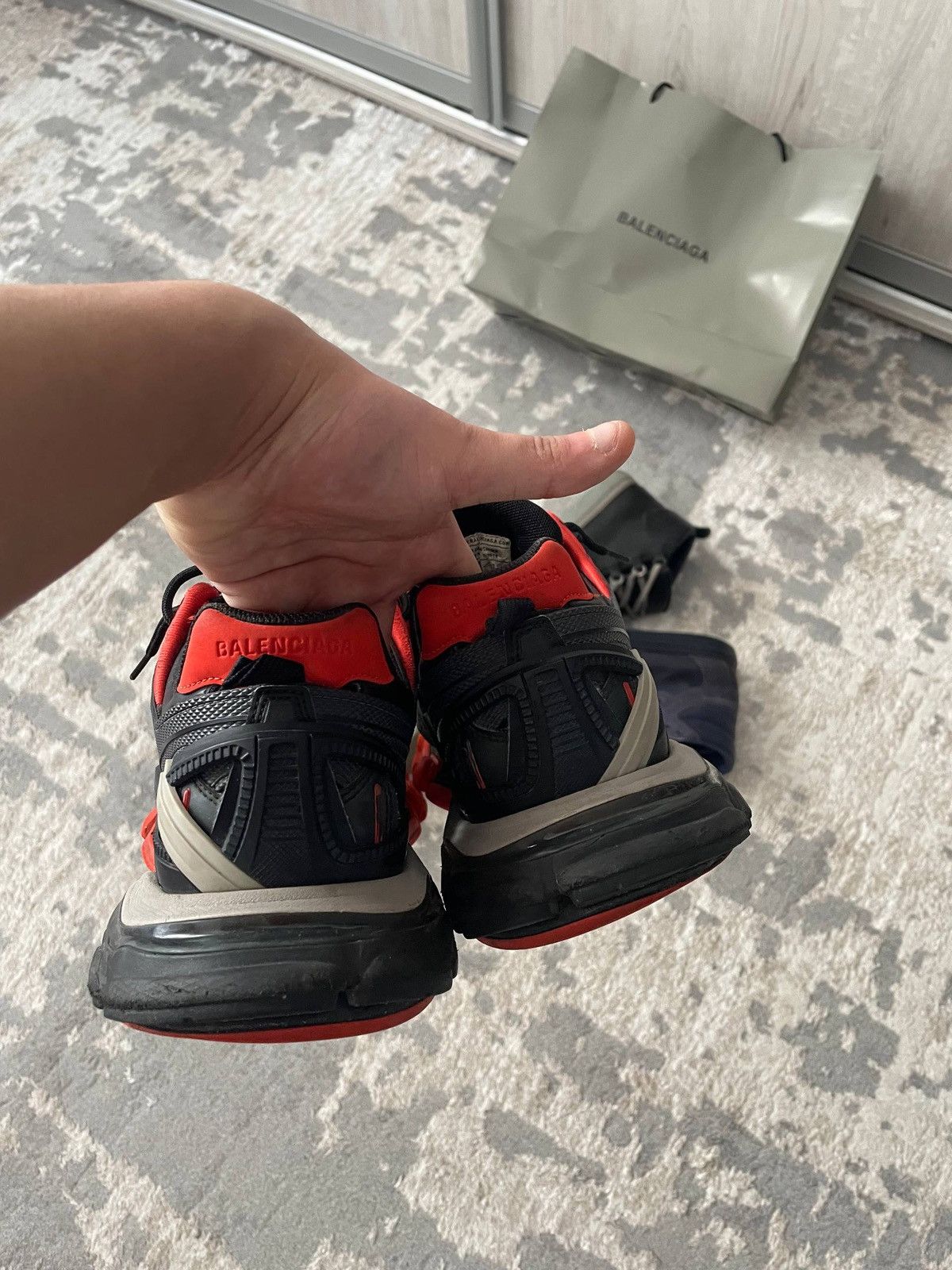 Balenciaga Balenciaga Track 2 Open Sneaker in Black/Red/Grey Size US 9 / EU 42 - 3 Thumbnail