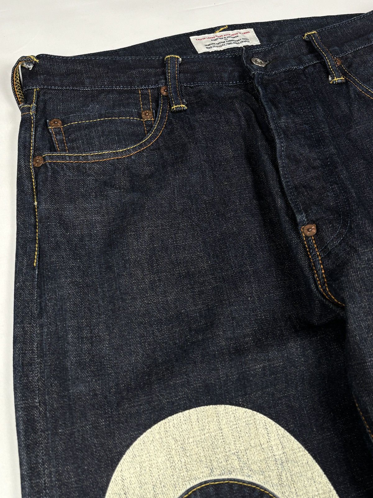Evisu Lot. 0078 Double Sided Seagull Print Daicock Selvedged Jeans Size US 34 / EU 50 - 8 Thumbnail
