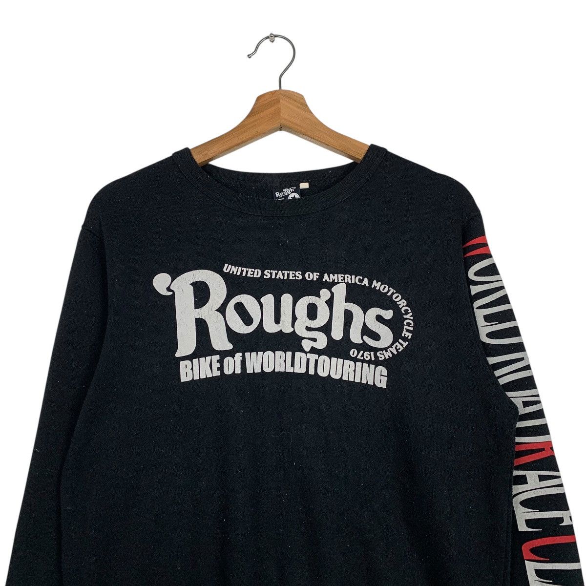 Japanese Brand Rough Motorcycle Bike Of World Touring Crewneck Sweatshirt Size US L / EU 52-54 / 3 - 3 Thumbnail