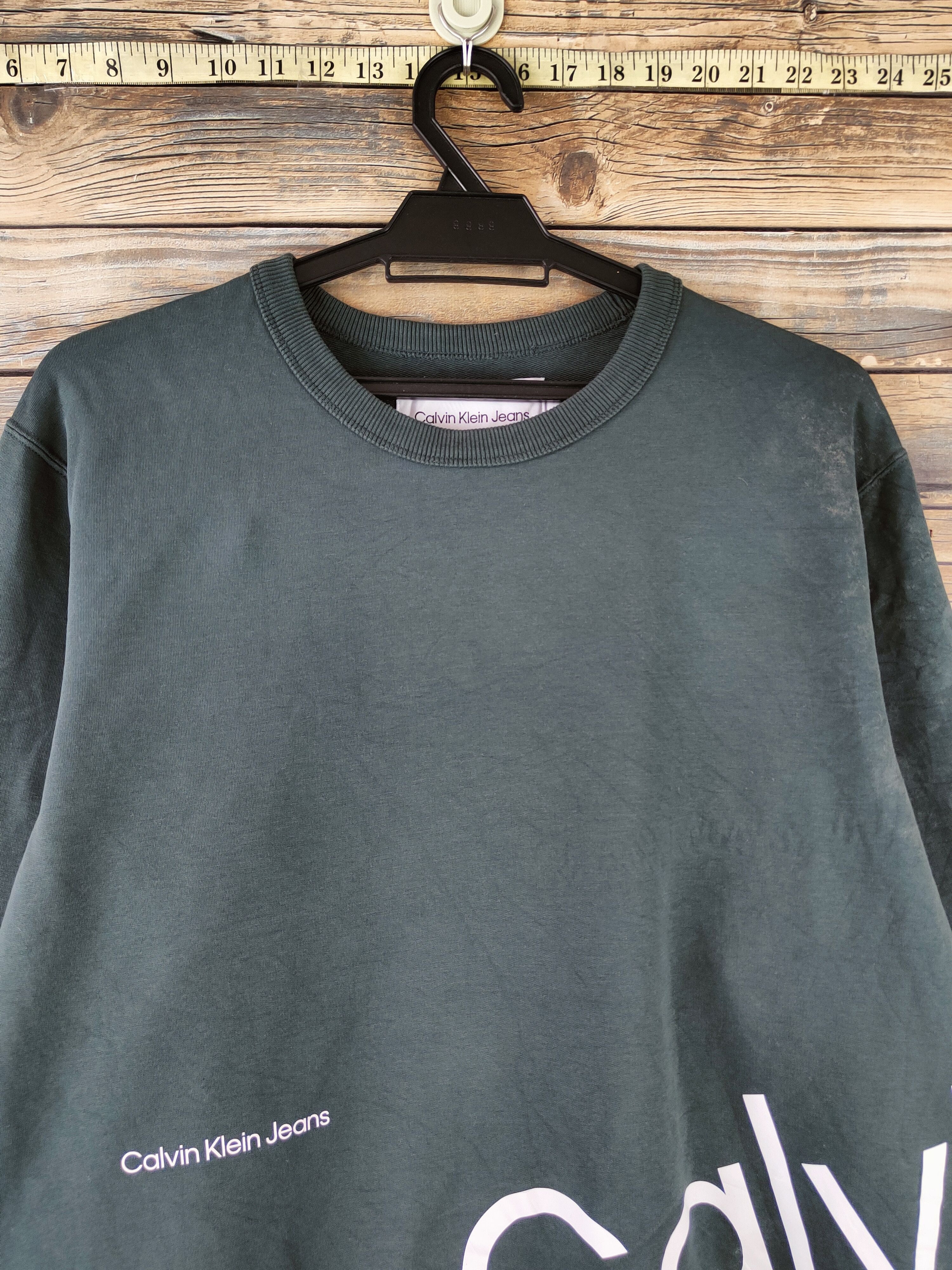 Calvin Klein SUPER BIG LOGO Calvin Klein Jeans Emerald Sweatshirt Size US L / EU 52-54 / 3 - 2 Thumbnail