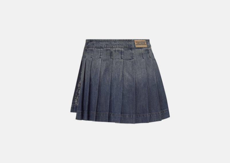 Dior o1w1db11225 452J51 Mini Skirt in Blue Size 26" / US 2 / IT 38 - 2 Thumbnail