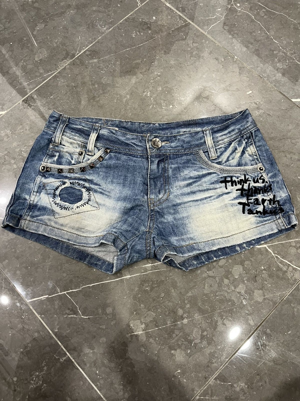 If Six Was Nine × Japanese Brand × KMRii Tankus studed vkei styled Size 31" - 1 Thumbnail