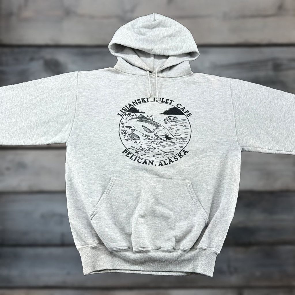 Jerzees VINTAGE Jerzees Hoodie Mens M Gray Pullover Lined Zipper Logo Cotton Polyester Fleece 80s Western Halloween? Size US M / EU 48-50 / 2 - 1 Thumbnail