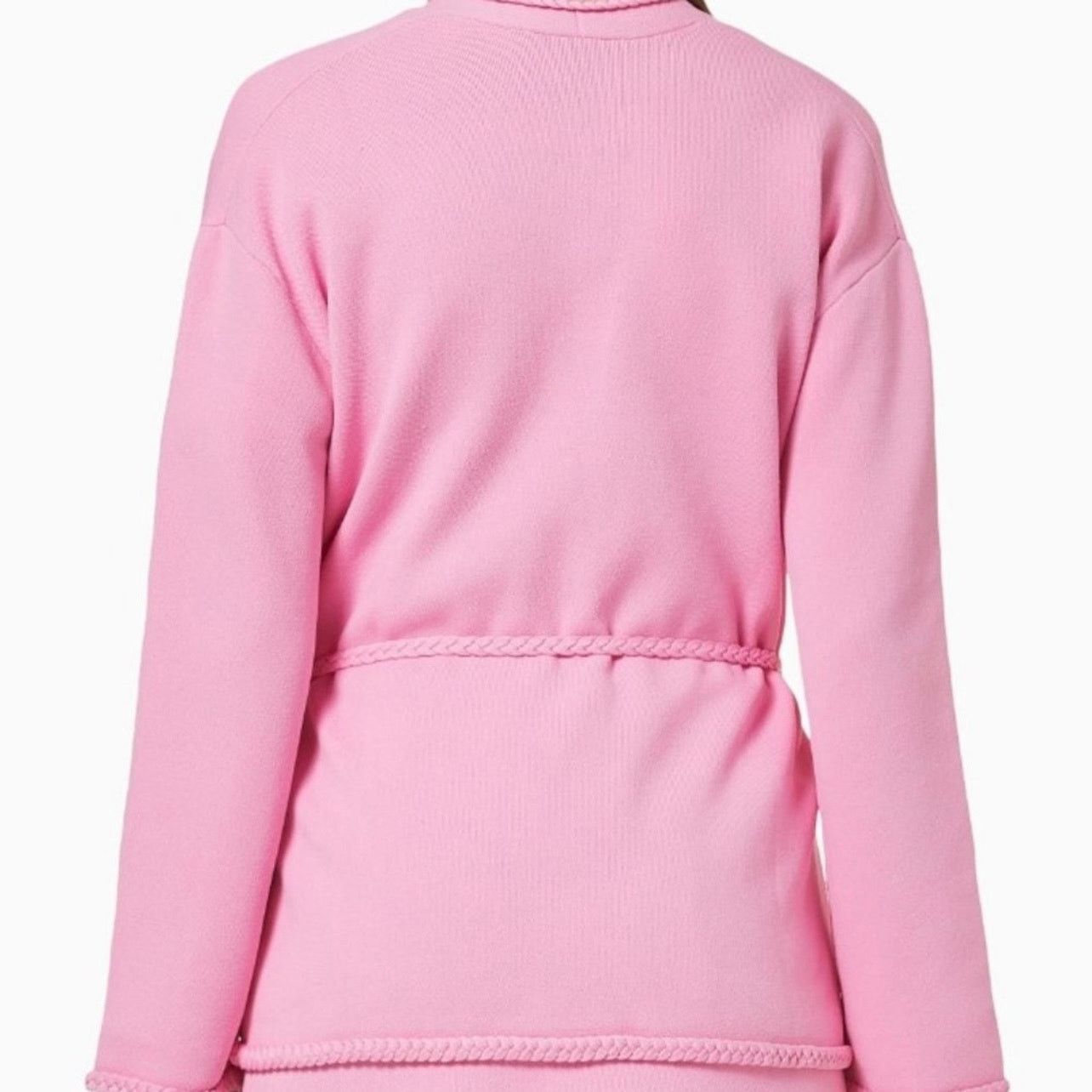 Maje Maje Madene Belted Knit Pink Cardigan Jacket Size 3 Large Size L / US 10 / IT 46 - 3 Thumbnail