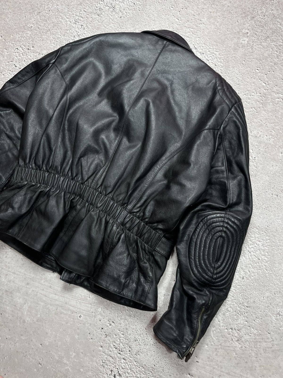 Leather Vintage Heavy Leather Biker Jacket Black Men’s 3XL Moto Size US XXL / EU 58 / 5 - 16 Thumbnail