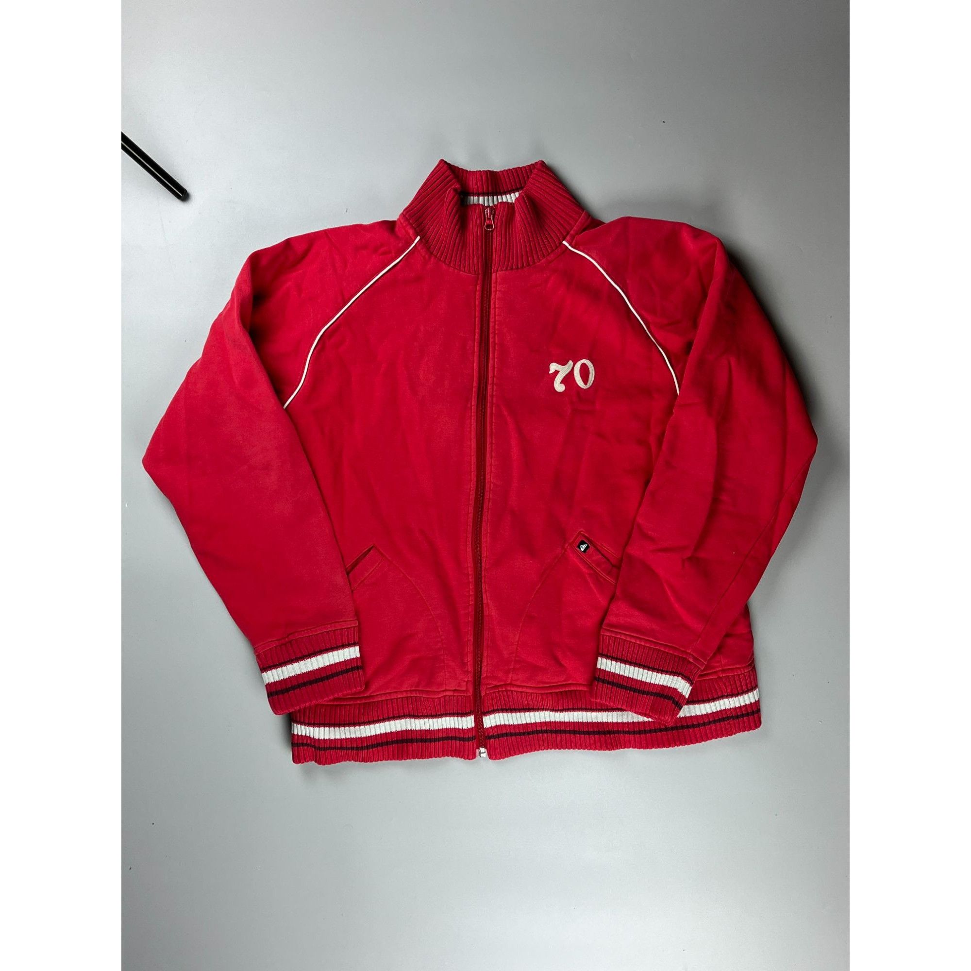 Quiksilver × Vintage Quiksilver Boys Red Lined Zip-Up Jacket Size US M / EU 48-50 / 2 - 2 Thumbnail