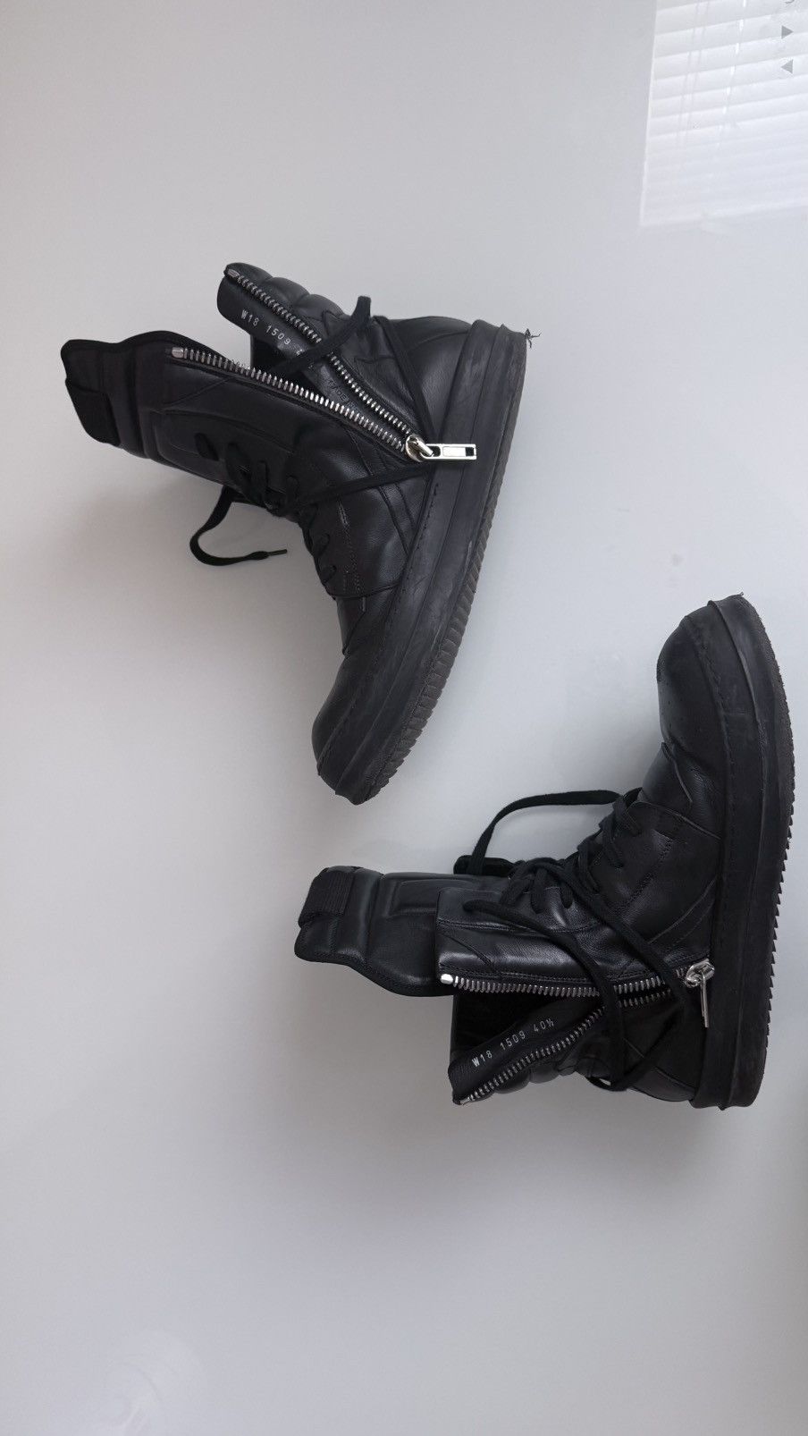 【希少】RICK OWENS MEGA GEOBASKETS カーフレザー ブラック RICK OWENS - SHOES - Rick Owens