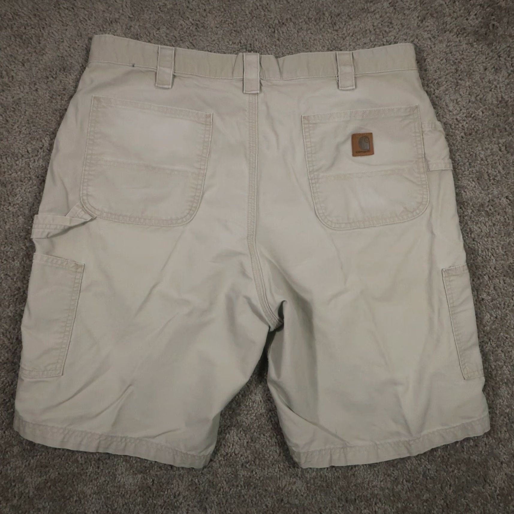 Carhartt VINTAGE Carhartt Carpender Shorts Mens 38 Original Fit Tan Cotton Canvas Hammer Loop EUC Size US 38 / EU 54 - 2 Thumbnail
