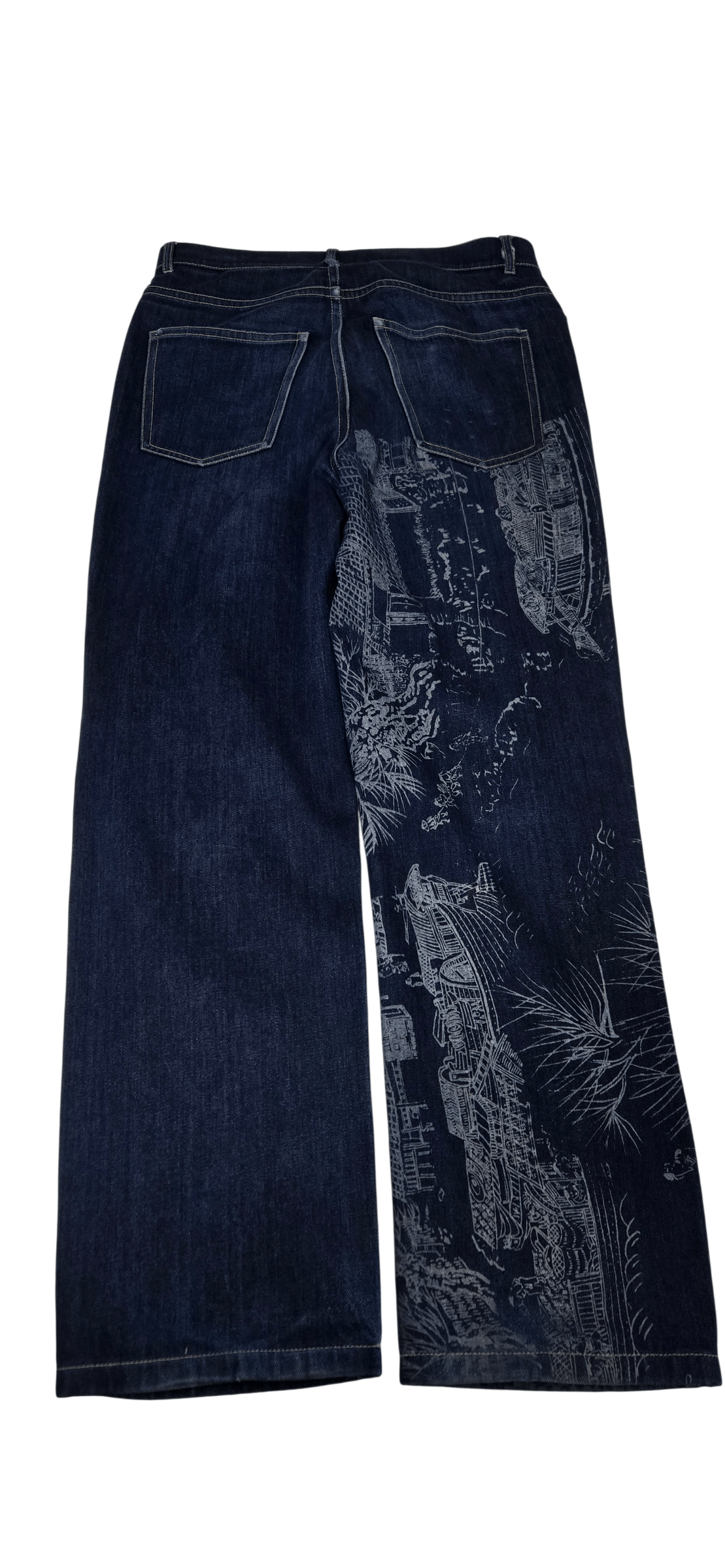 Feng Chen Wang Feng Chen Wang Indigo Lanyinhuabu Jeans Size US 32 / EU 48 - 4 Thumbnail