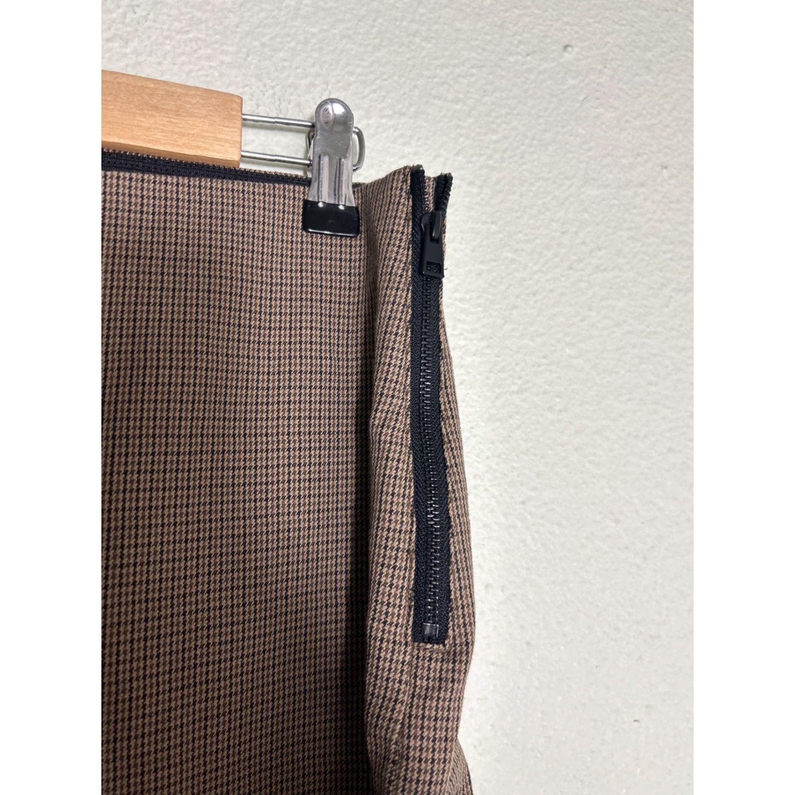 Everlane Everlane Houndstooth Curvy Fit Ankle Cropped Pants Women Size 10 Brown Size 32" / US 10 / IT 46 - 6 Thumbnail