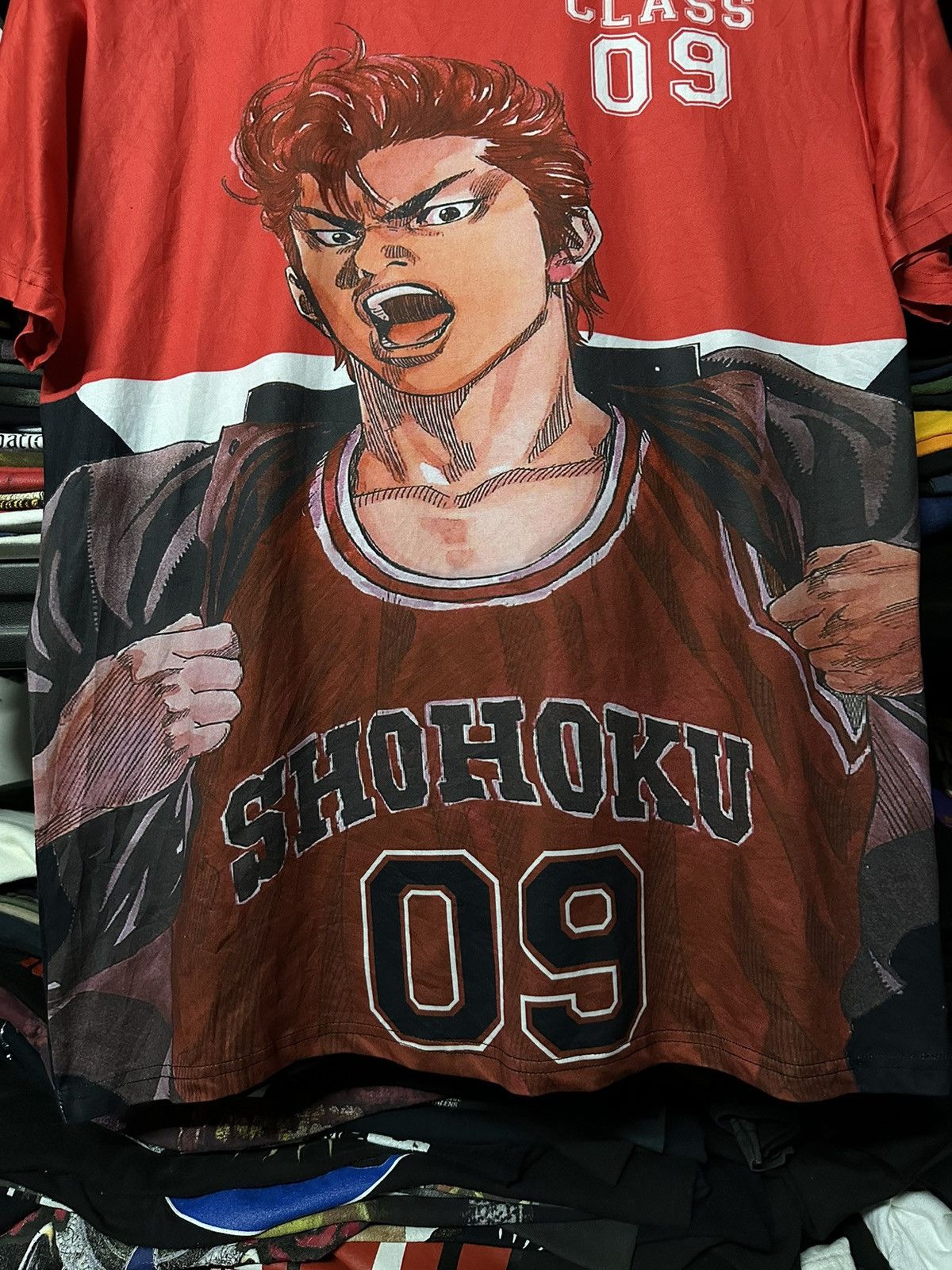 Anime × Vintage Anime Slamdunk Shohoku 09 Jersey Tee Size US M / EU 48-50 / 2 - 5 Thumbnail