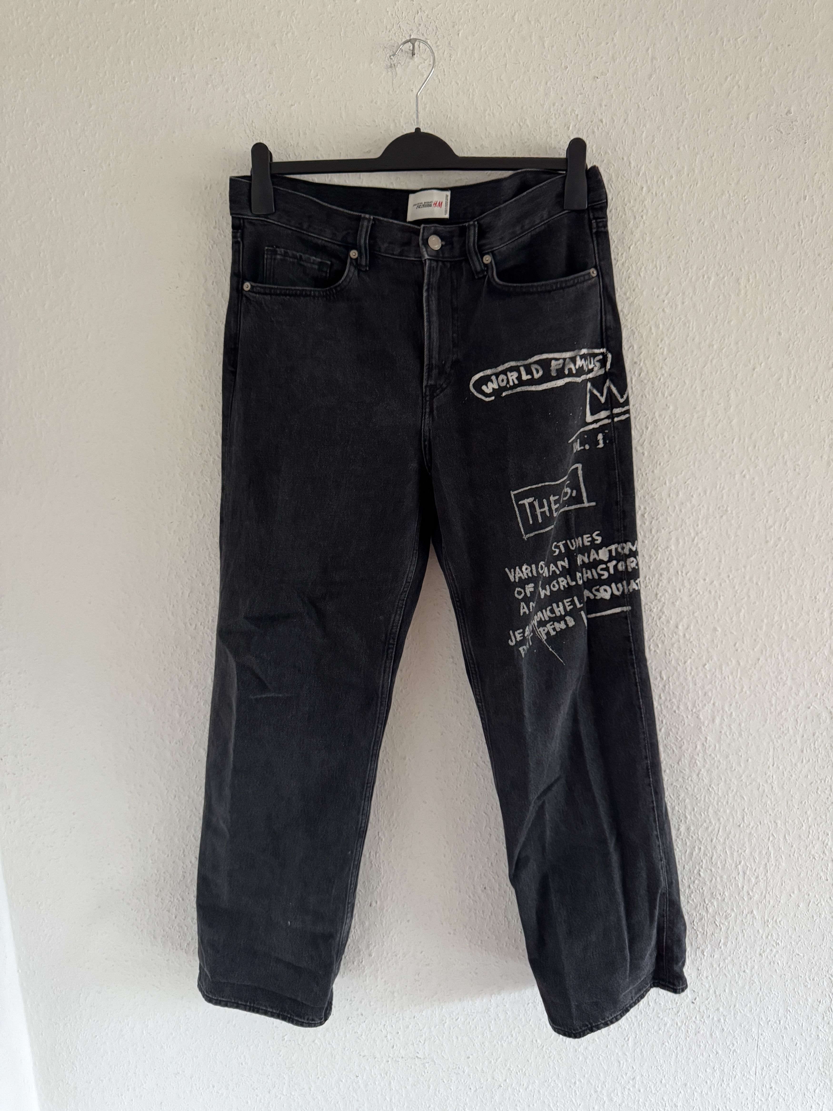 H&M × Jean-Michel Basquiat × Who Decides War Baggy Fit Denim Jeans Size US 32 / EU 48 - 1 Thumbnail