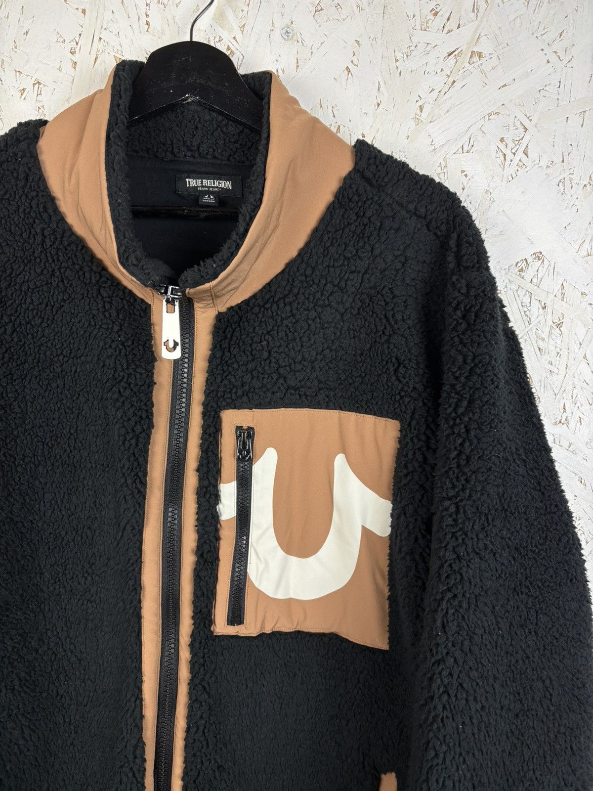 True Religion True Religion Logo Faux Shearling Zip Up Sherpa Jacket XL Size US XL / EU 56 / 4 - 2 Thumbnail