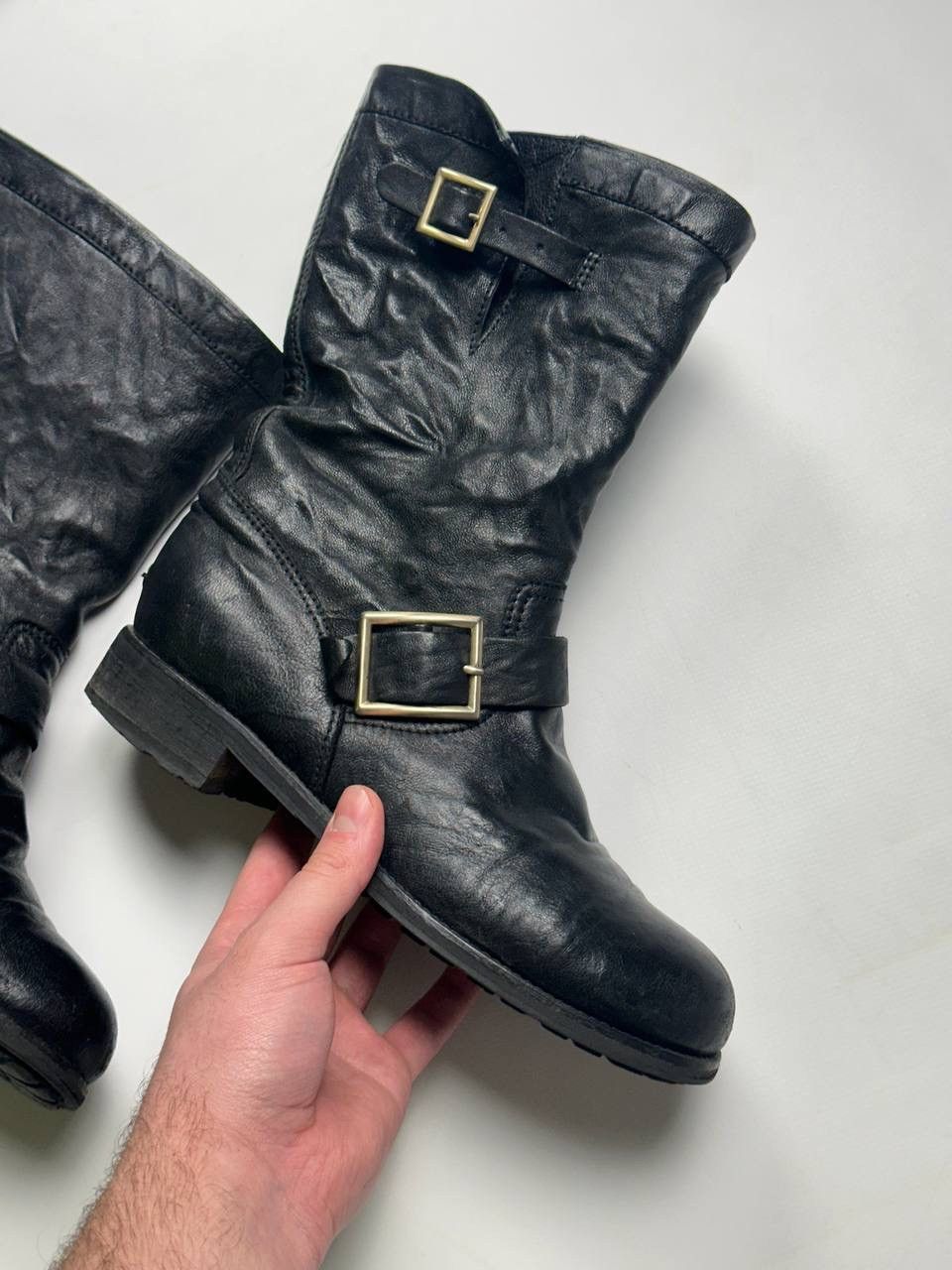 Jimmy Choo Jimmy Choo Biker Leather Avant Garde Boots Motorcycles 🔥 Size US 8 / IT 38 - 5 Thumbnail