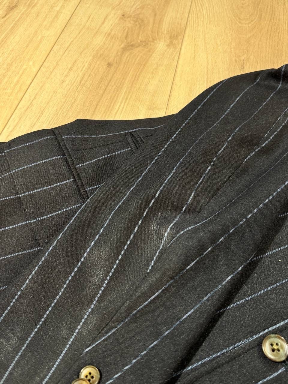 Etro Etro Milano Navy Pinstriped Wool Suit Size 54 Size 54L - 6 Thumbnail