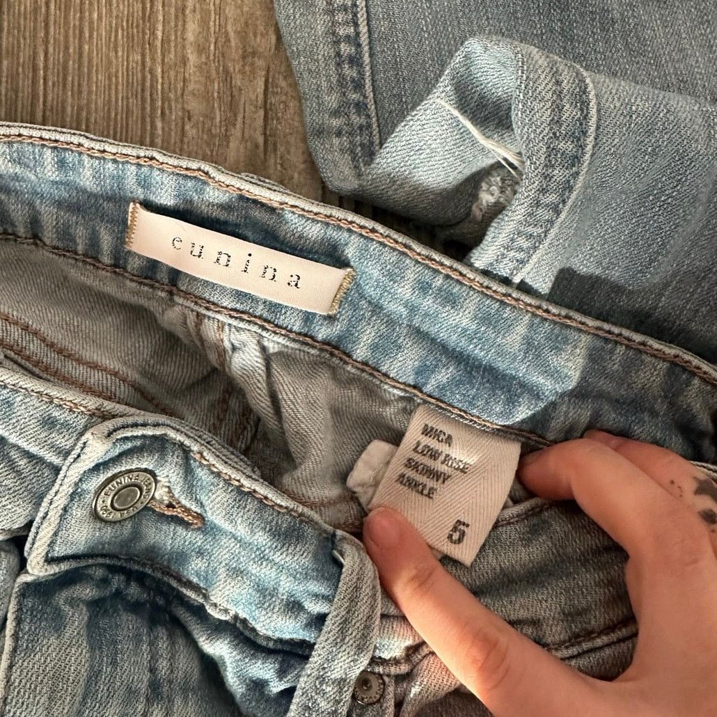 Other eunina light blue low rise skinny ripped jeans Size 26" / US 2 / IT 38 - 3 Thumbnail