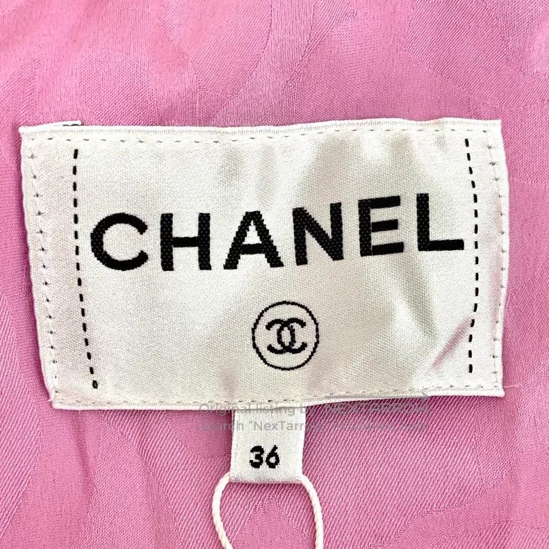 Chanel Chanel 23P pink diamond check cotton round neck single-bre Size XS / US 0-2 / IT 36-38 - 6 Thumbnail
