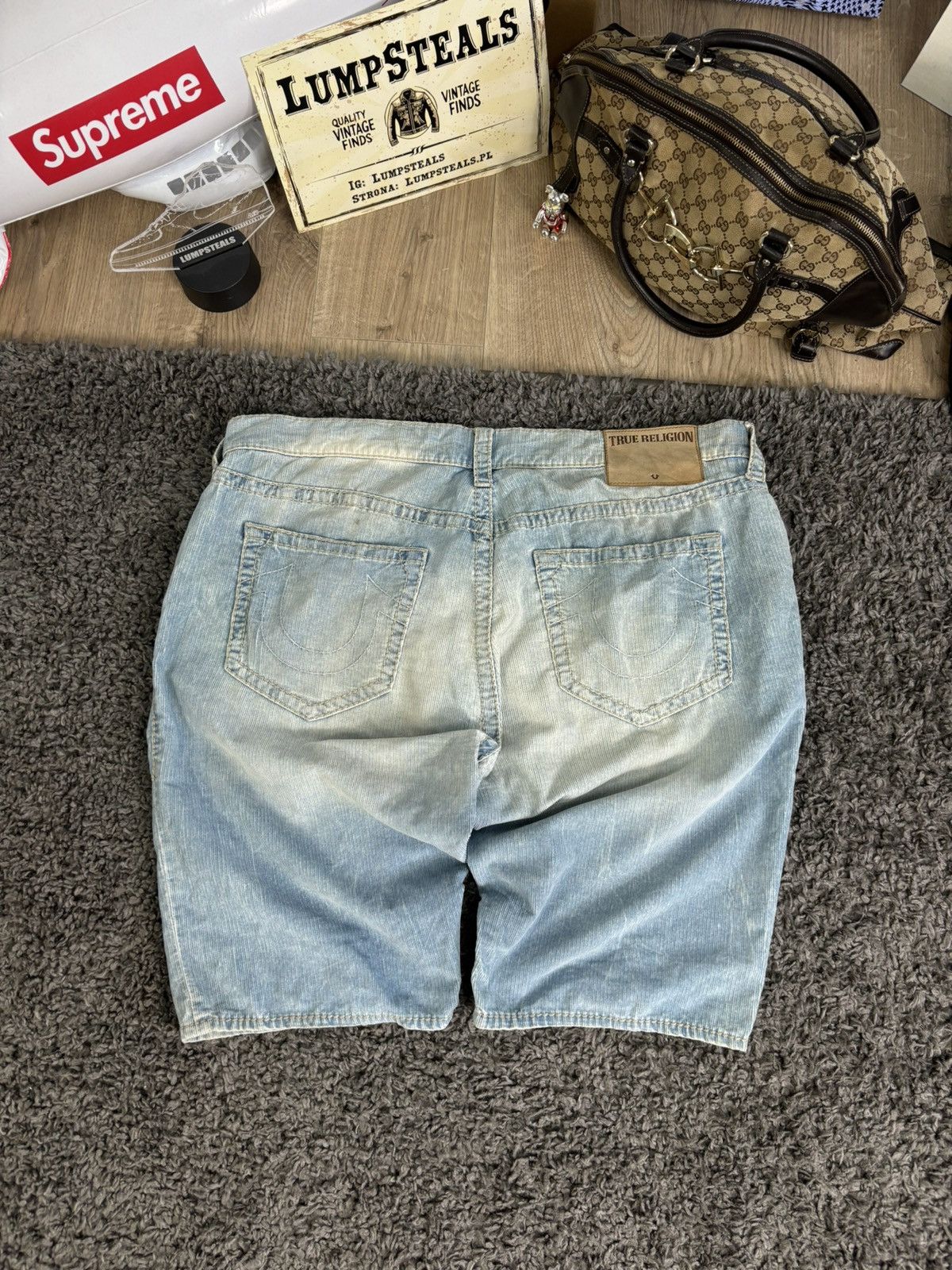 Japanese Brand × True Religion × Vintage Y2K True Religion Shorts Denim Chief Keef Style Rap USA Size US 38 / EU 54 - 1 Thumbnail