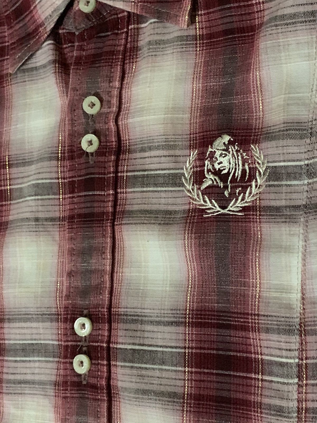 Hysteric Glamour Hysteric Glamour Button Ups Checkered Gold Stripe Line Shirt Size S / US 4 / IT 40 - 21 Thumbnail