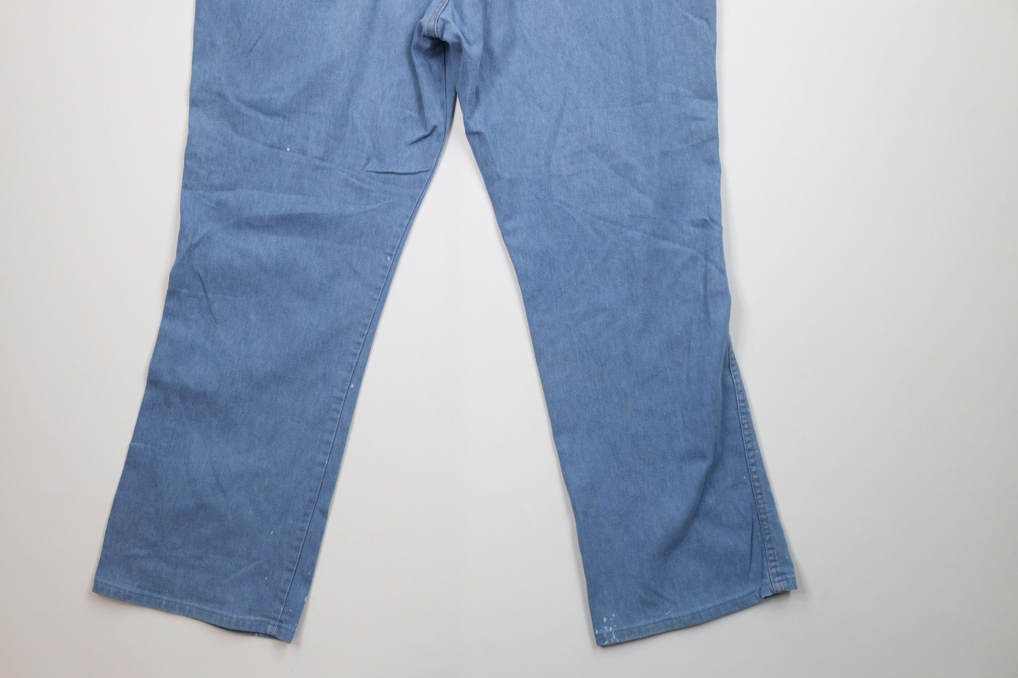 Vintage Vintage 70s Streetwear Flared Wide Leg Denim Jeans Blue USA Size US 44 / EU 60 - 12 Thumbnail