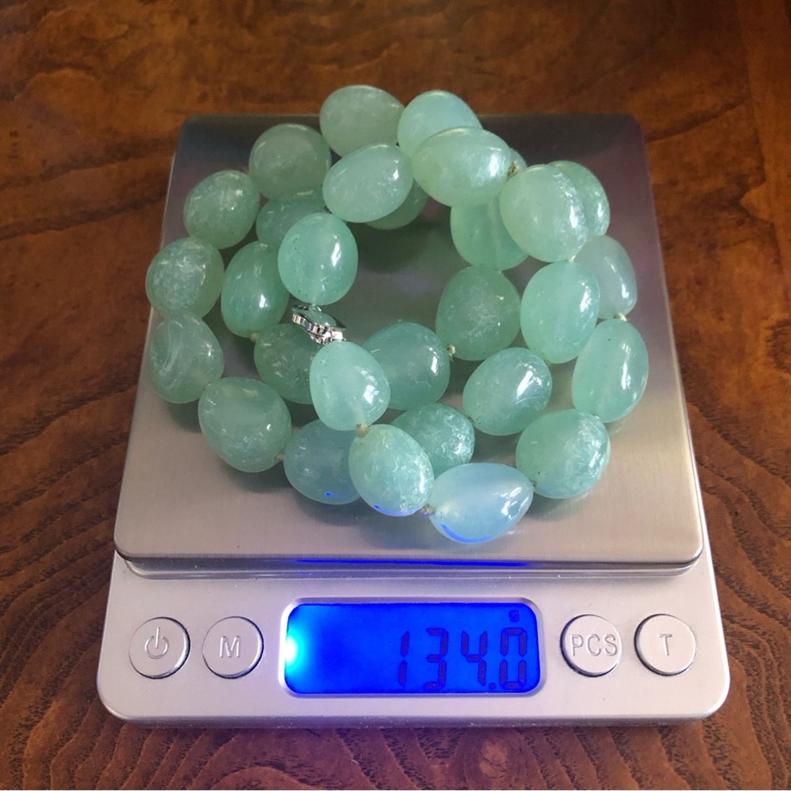 Jewelry World Wide Imports genuine jadeite polished stone necklace Size ONE SIZE - 3 Thumbnail