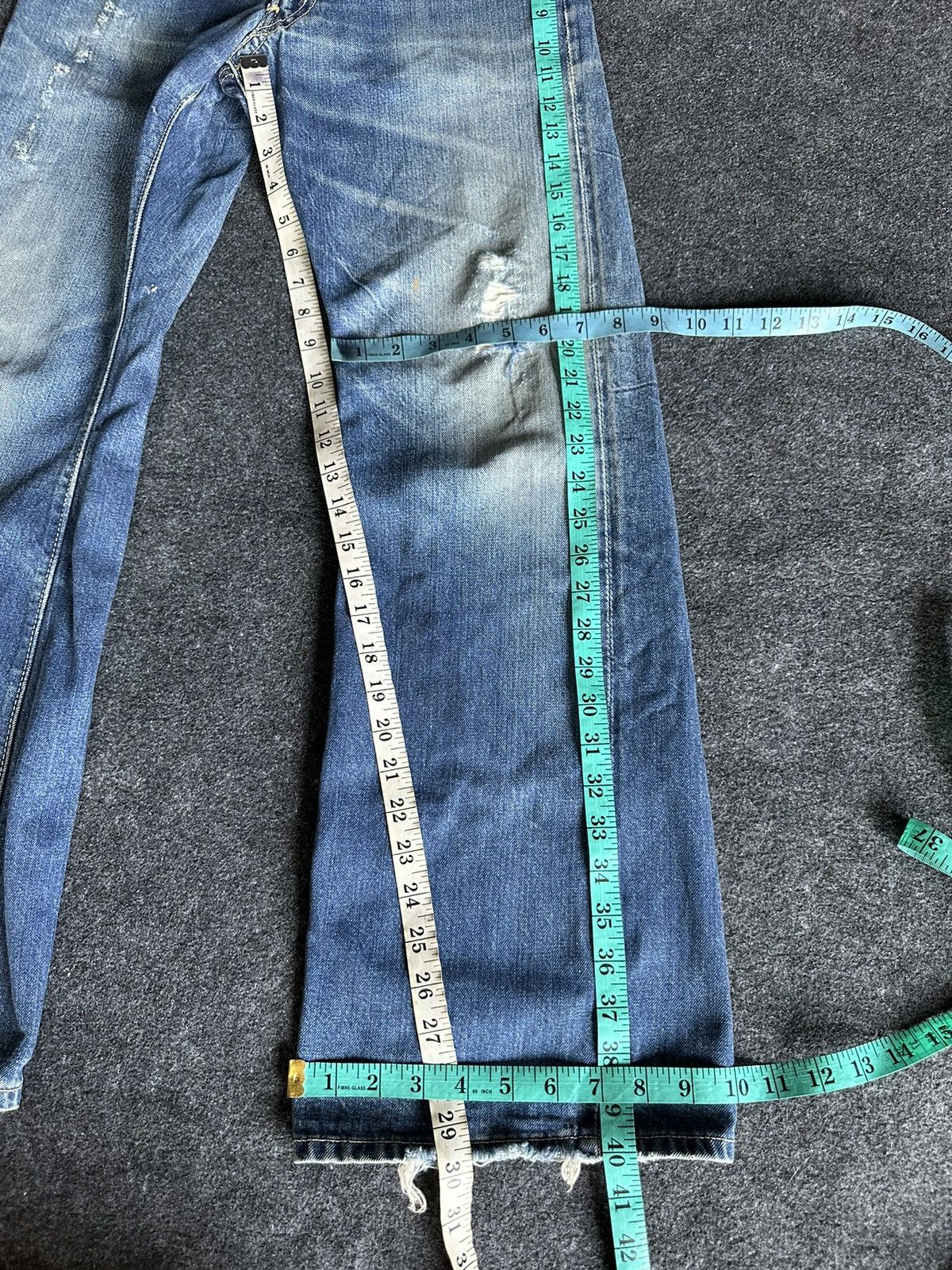 Big John Rare Vintage Big John USA Flare Distressed Denim W28 D130 Size US 28 / EU 44 - 17 Thumbnail