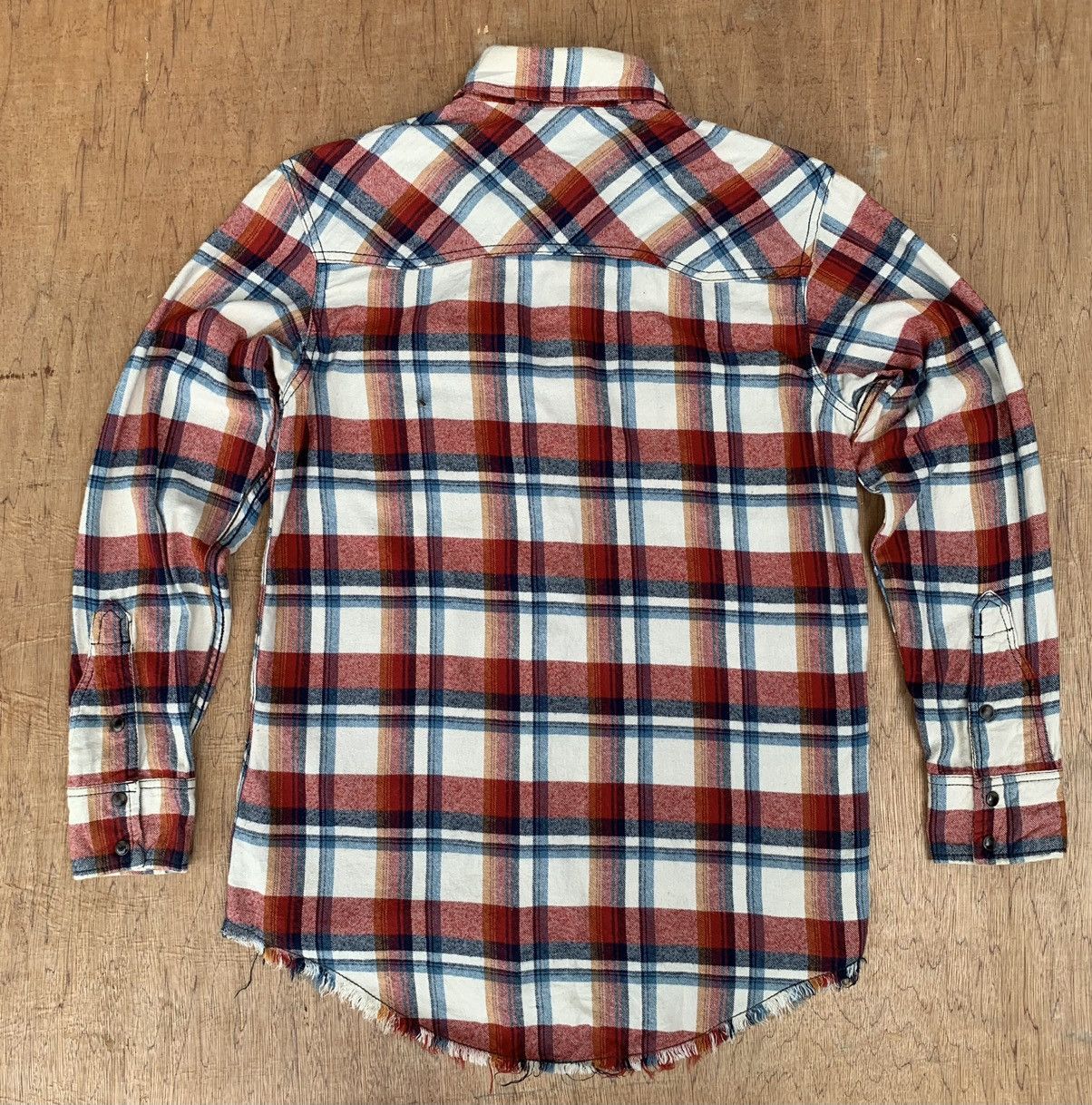 If Six Was Nine Rare Goa Snap Buttons Plaid Tartan Flannel Shirt Size US M / EU 48-50 / 2 - 7 Thumbnail