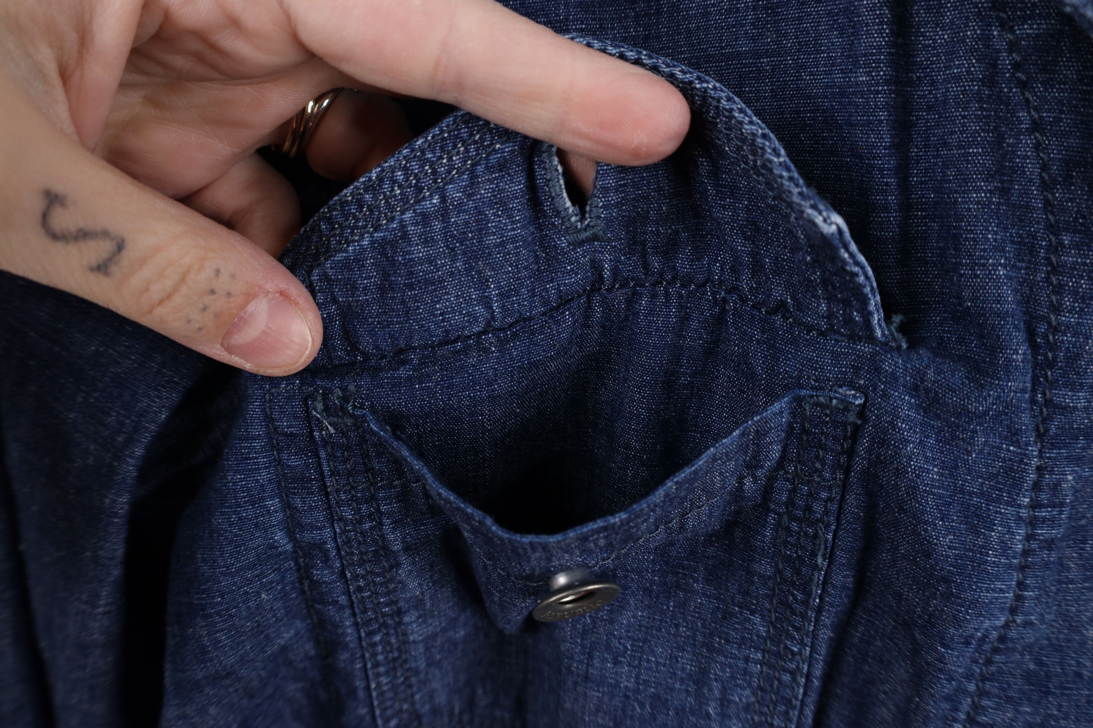 Banana Republic × Vintage Bananan Republic Denim Button Shirt Jacket Jac Shirt Blue Size XL / US 12-14 / IT 48-50 - 6 Thumbnail