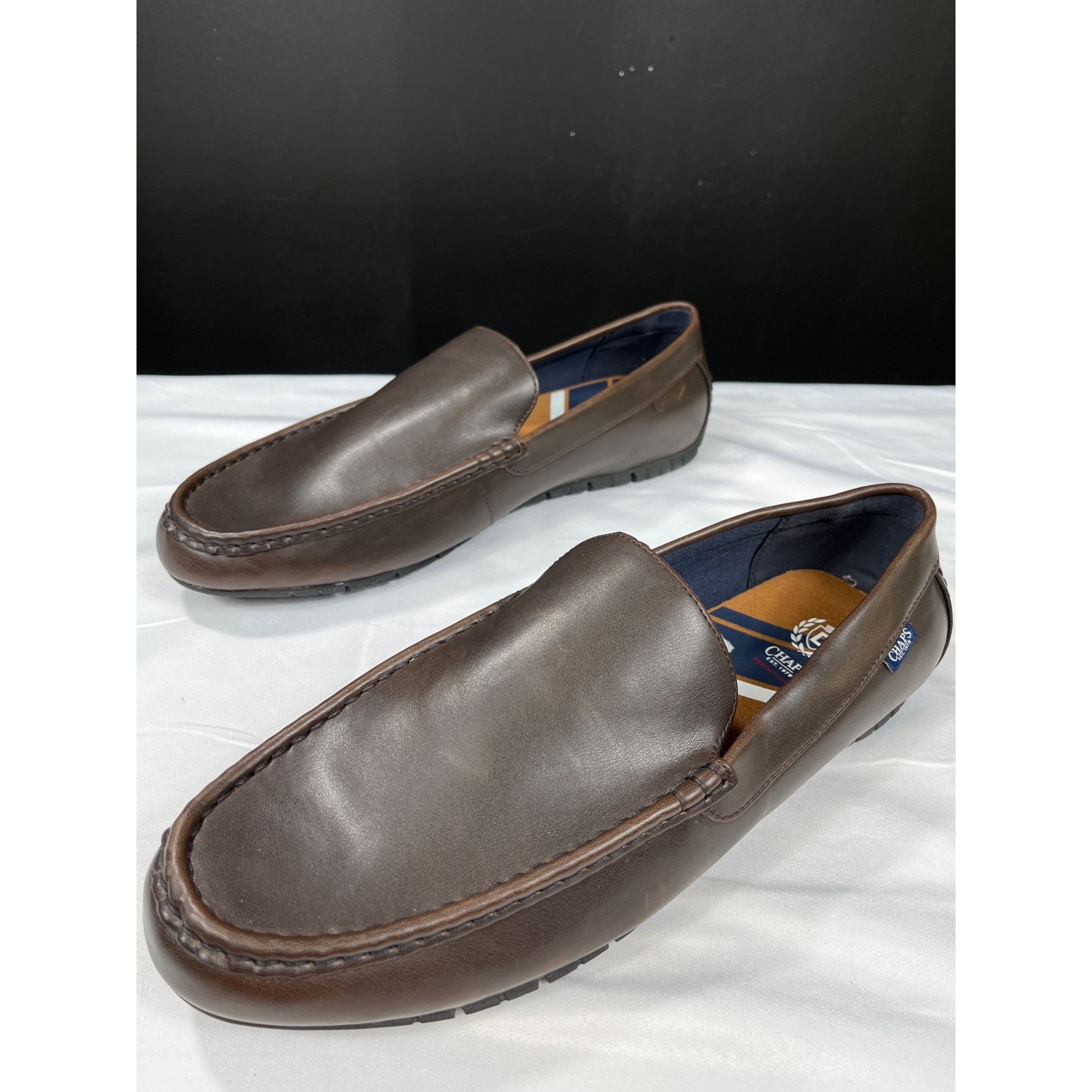 Chaps Chaps Mens Brown Leather Loafers Size 13 SKU 7256 Size US 13 / EU 46 - 4 Thumbnail