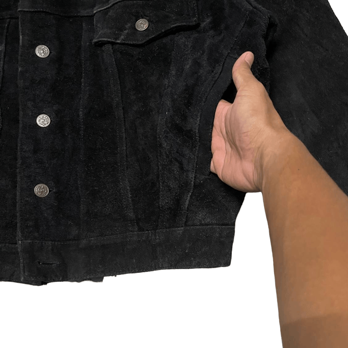 Leather Vintage Trucker Jacket Cowhide Suede Leather Size US L / EU 52-54 / 3 - 6 Thumbnail