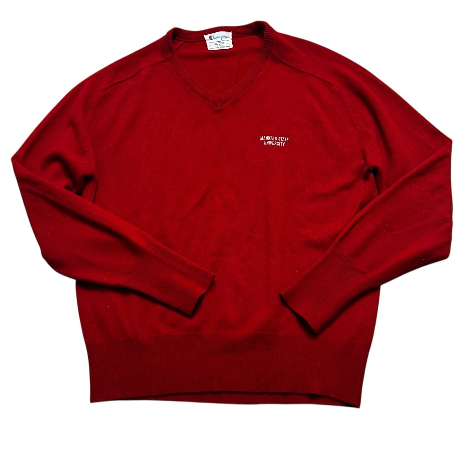 Champion Vintage 80's Champion V-Neck Pullover knit Sweater S Size US S / EU 44-46 / 1 - 1 Thumbnail
