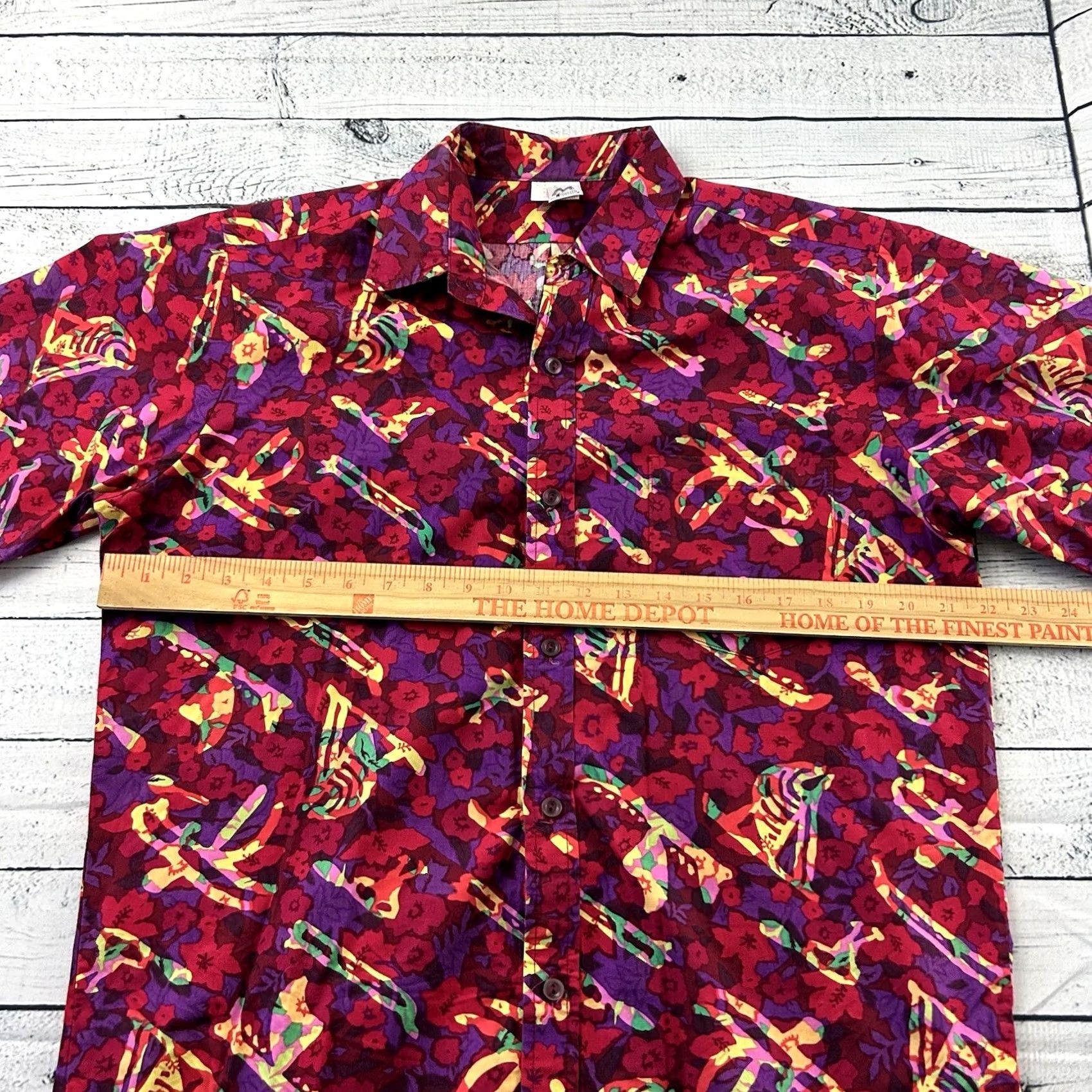 Vintage VINTAGE Malihini Hawaii Short Sleeve Button Front Shirt Mens M Red Floral "Maroon" Size US M / EU 48-50 / 2 - 4 Thumbnail