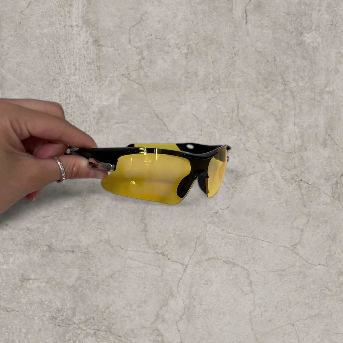 Japanese Brand Insane UV400 sport sunglasses, yellow/black lense. One size. Size ONE SIZE - 1 Thumbnail