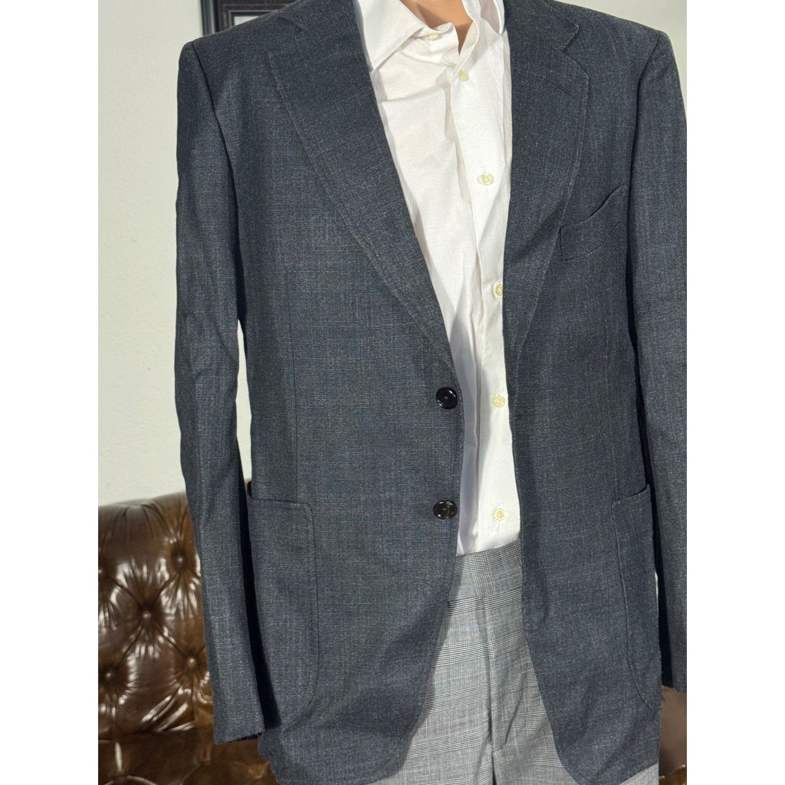 Tom Ford Tom Ford NWOT Sport jacket Blazer Charcoal Gray Linen Si 40R Size 40R - 6 Thumbnail