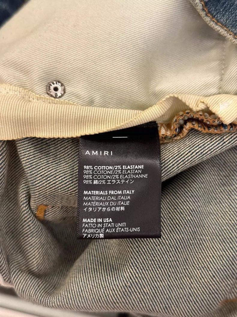 Amiri Amiri blue cow knee ripped jeans Size US 32 / EU 48 - 4 Thumbnail