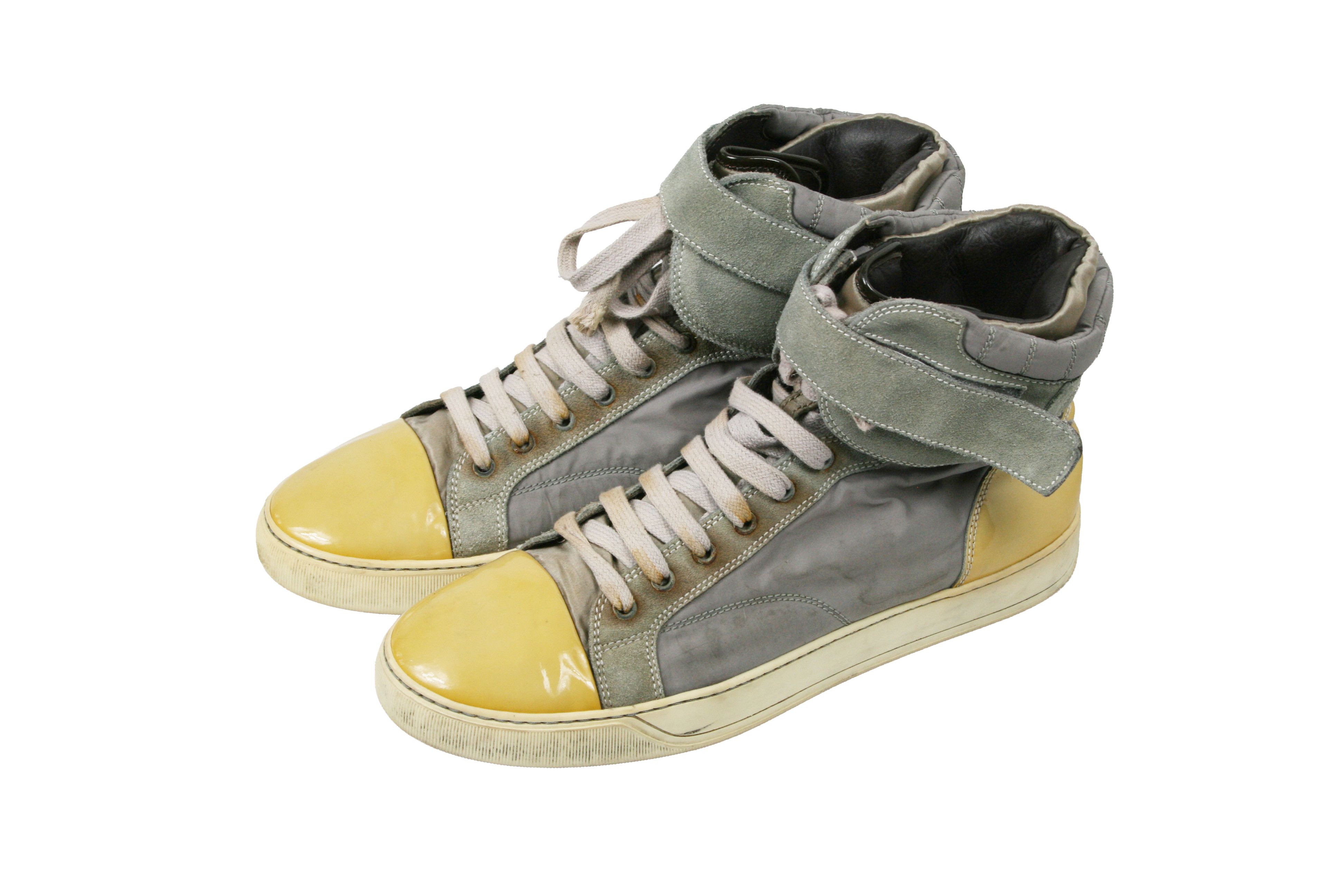 Lanvin DDB1 Distressed Hi-Top Sneakers Size US 10 / EU 43 - 3 Thumbnail