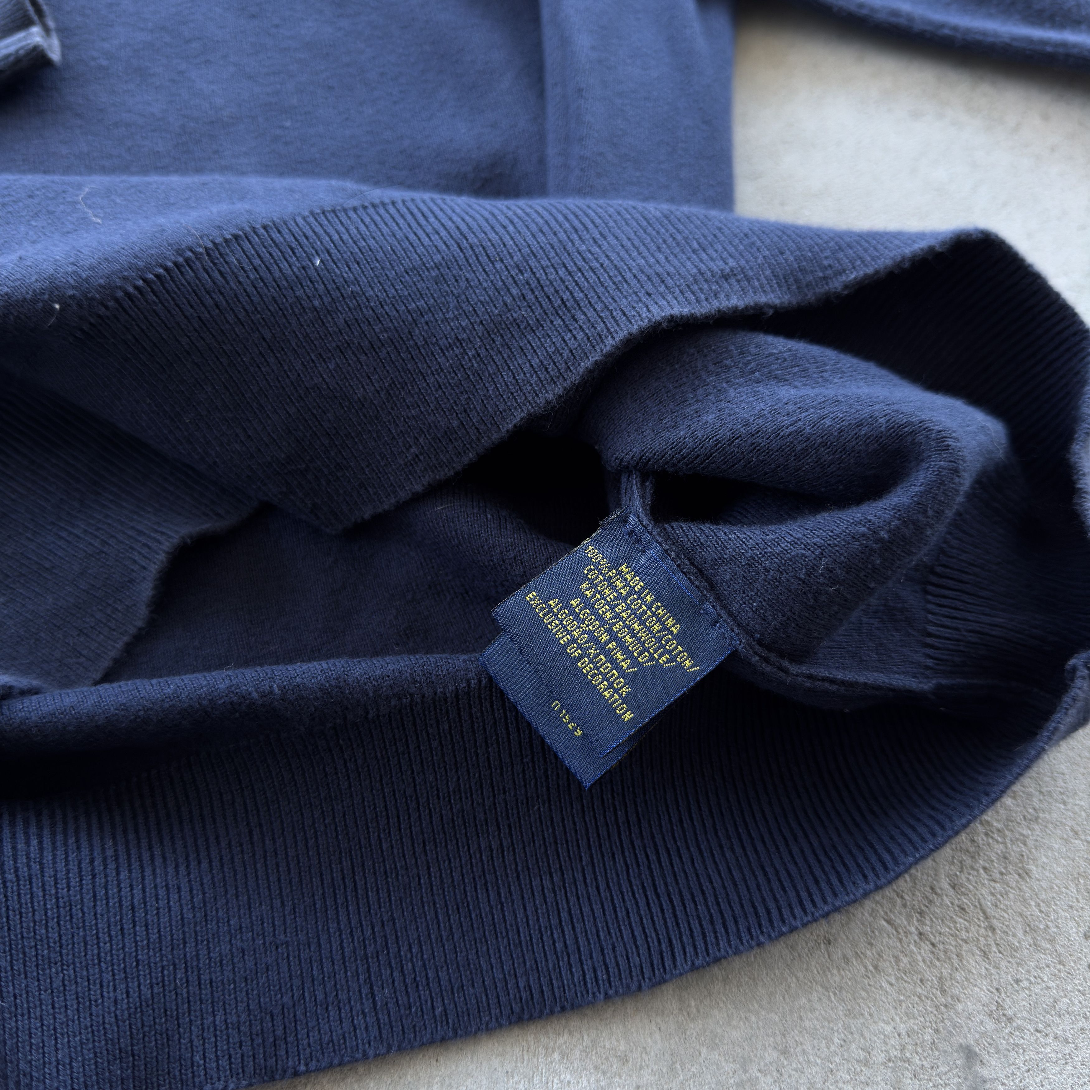 Polo Ralph Lauren Polo Ralph Lauren Navy Pima Cotton Crewneck Sweater Size XS Size US XS / EU 42 / 0 - 6 Thumbnail
