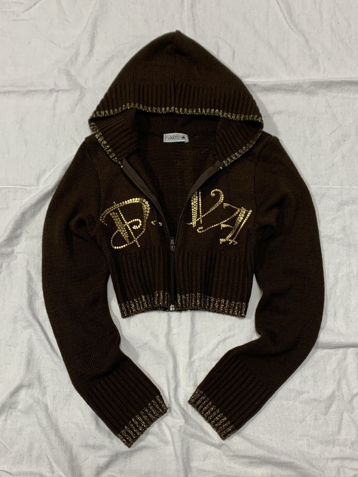 Hysteric Glamour × If Six Was Nine × Vintage VINTAGE PRINTED CROPPED KNITTED ZIP HOODIE Size S / US 4 / IT 40 - 1 Thumbnail