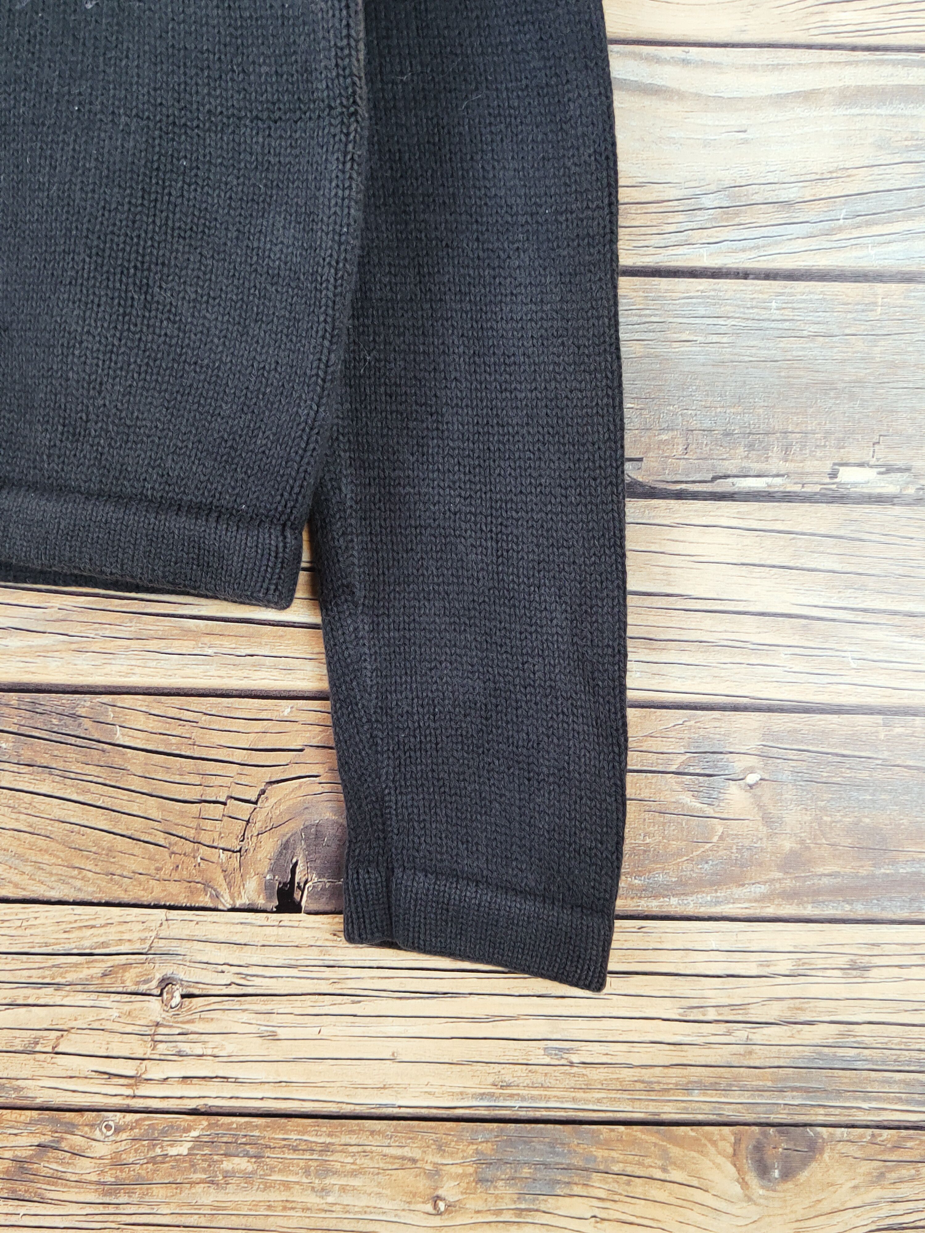 Homespun Knitwear × Japanese Brand Uniqlo japan vintage Black Faded Knitwear Cardigan #W996 Size M / US 6-8 / IT 42-44 - 6 Thumbnail