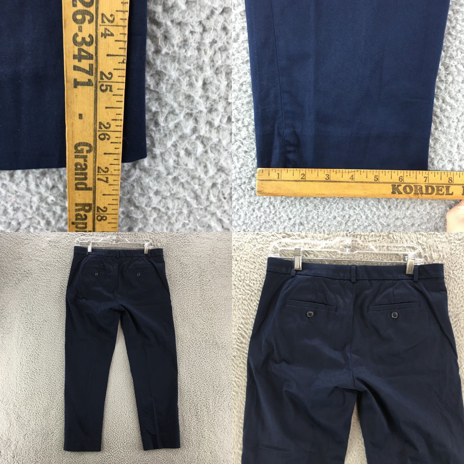 Banana Republic Banana Republic The Avalon Pants Womens 6 Blue Cotton Blend Mid Rise Zip Fly Chino Flat Front Regular Straight Pants Mens Womens Girls Boys Size 28" / US 6 / IT 42 - 8 Thumbnail