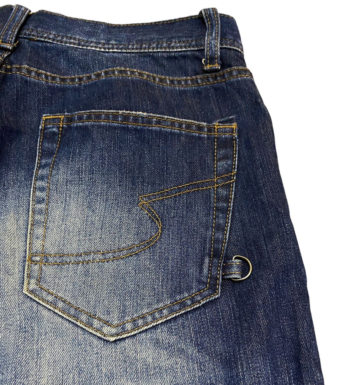 Le Grande Bleu (L.G.B.) Very Rare Vintage Brand Semantic Design Ripped Jeans 1990s Size US 30 / EU 46 - 11 Thumbnail