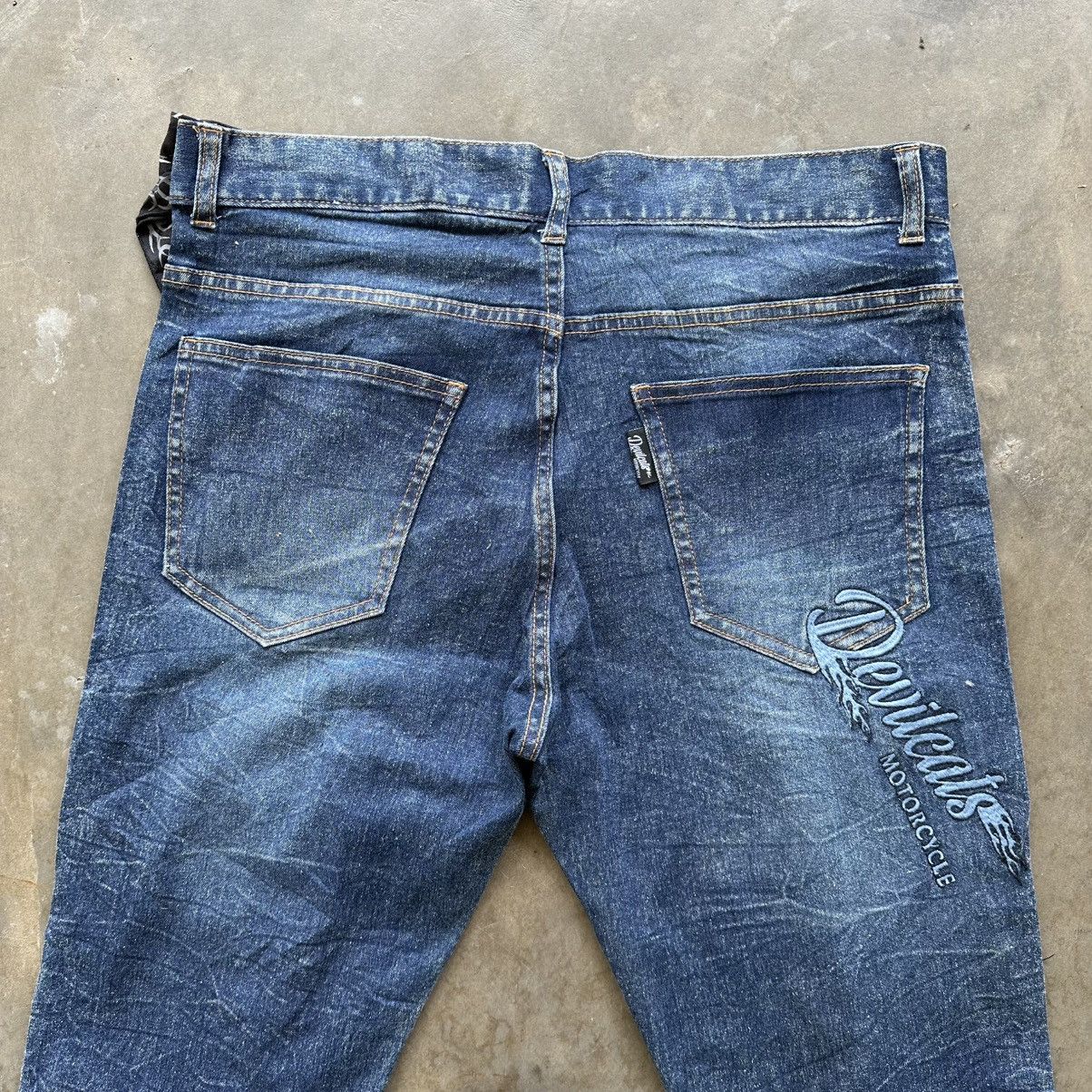 Japanese Brand Vintage Devilscats Distressed Denim Jean Pant W35 Size US 35 - 11 Thumbnail