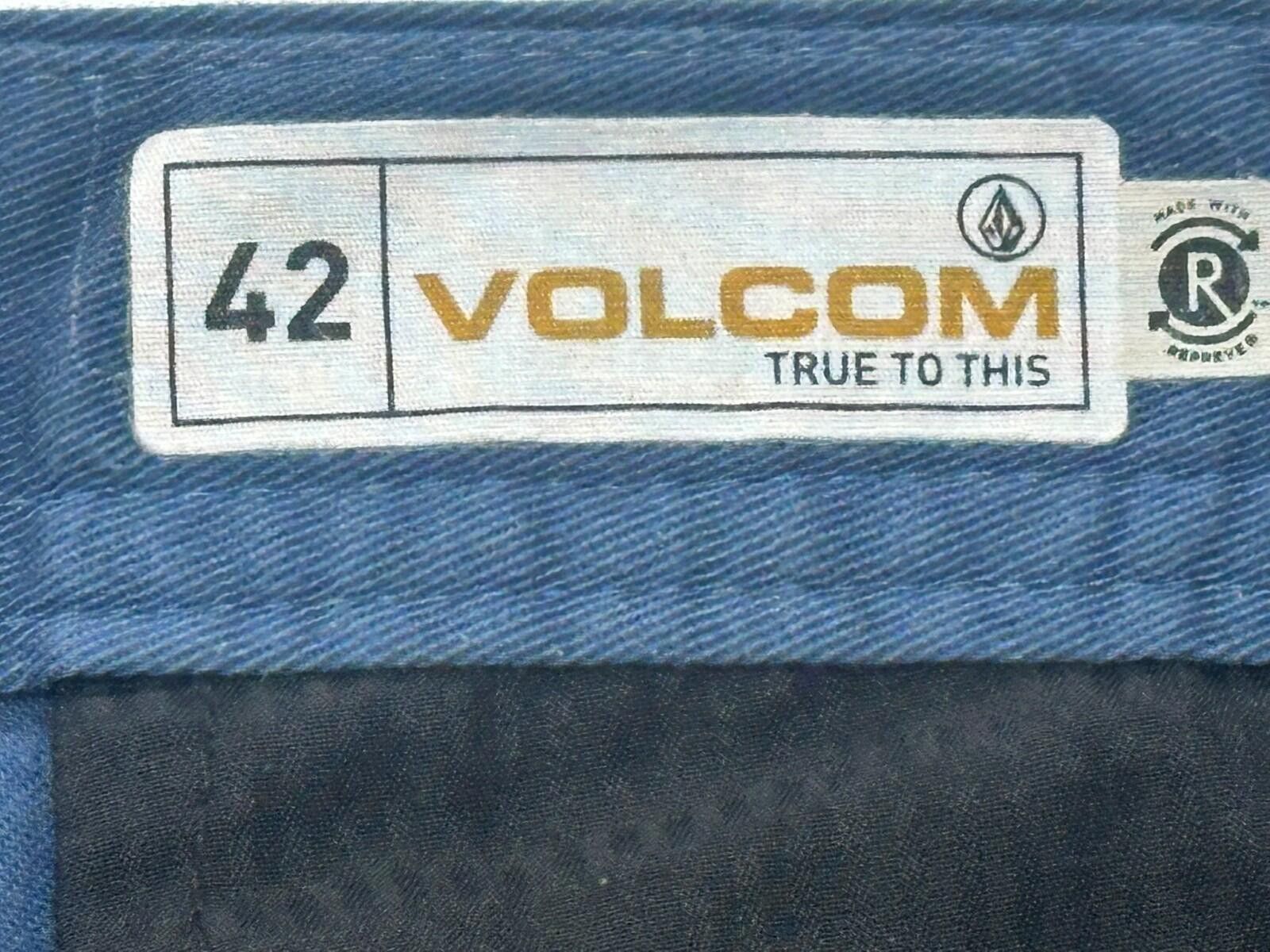 Volcom Volcom Flat Embroidered Cotton/Poly Chinos Blue Mens 42/34 Size US 42 / EU 58 - 9 Thumbnail