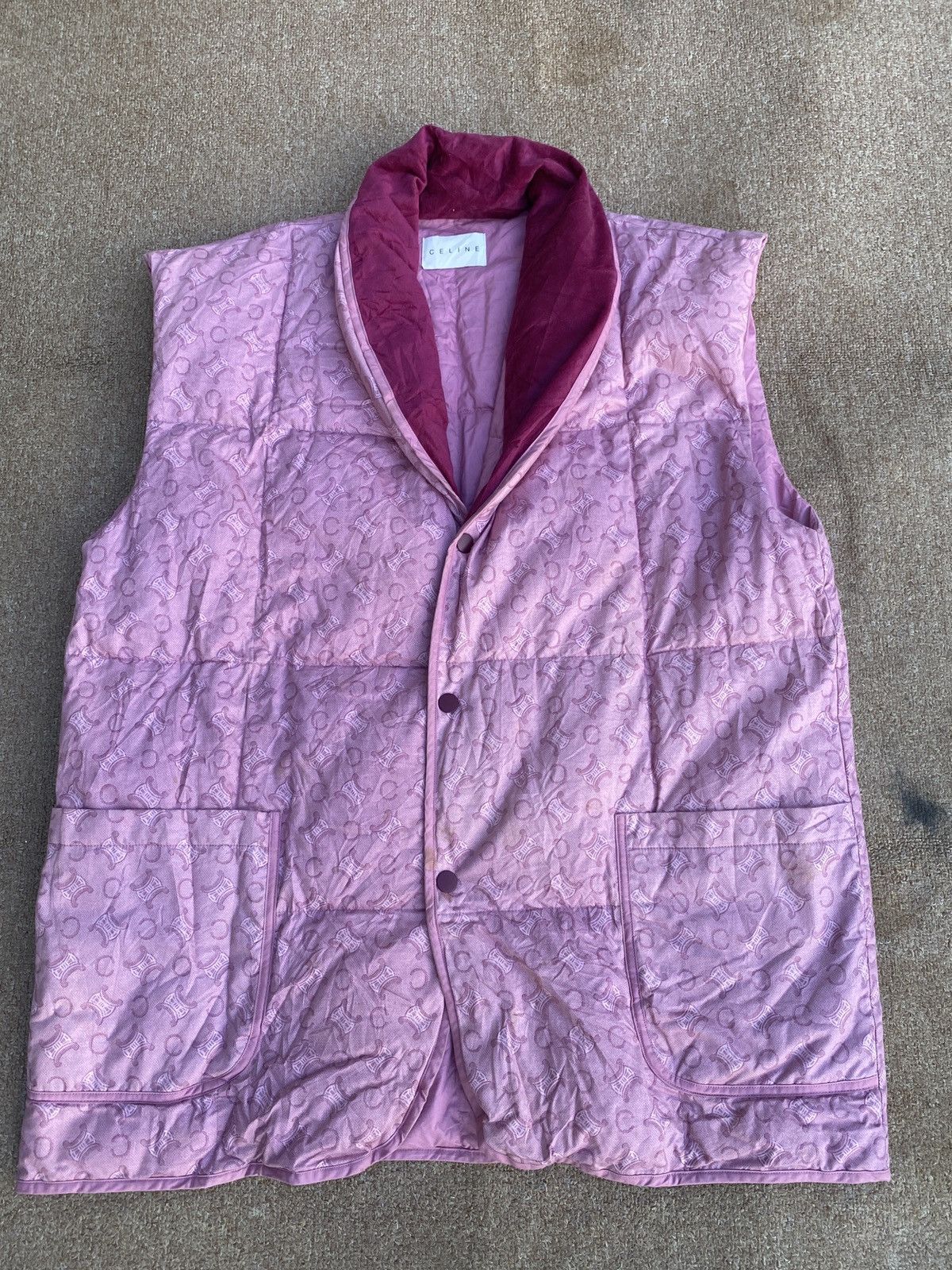 Celine × Hedi Slimane Vintage Celine monogram vest jacket Size US L / EU 52-54 / 3 - 1 Thumbnail