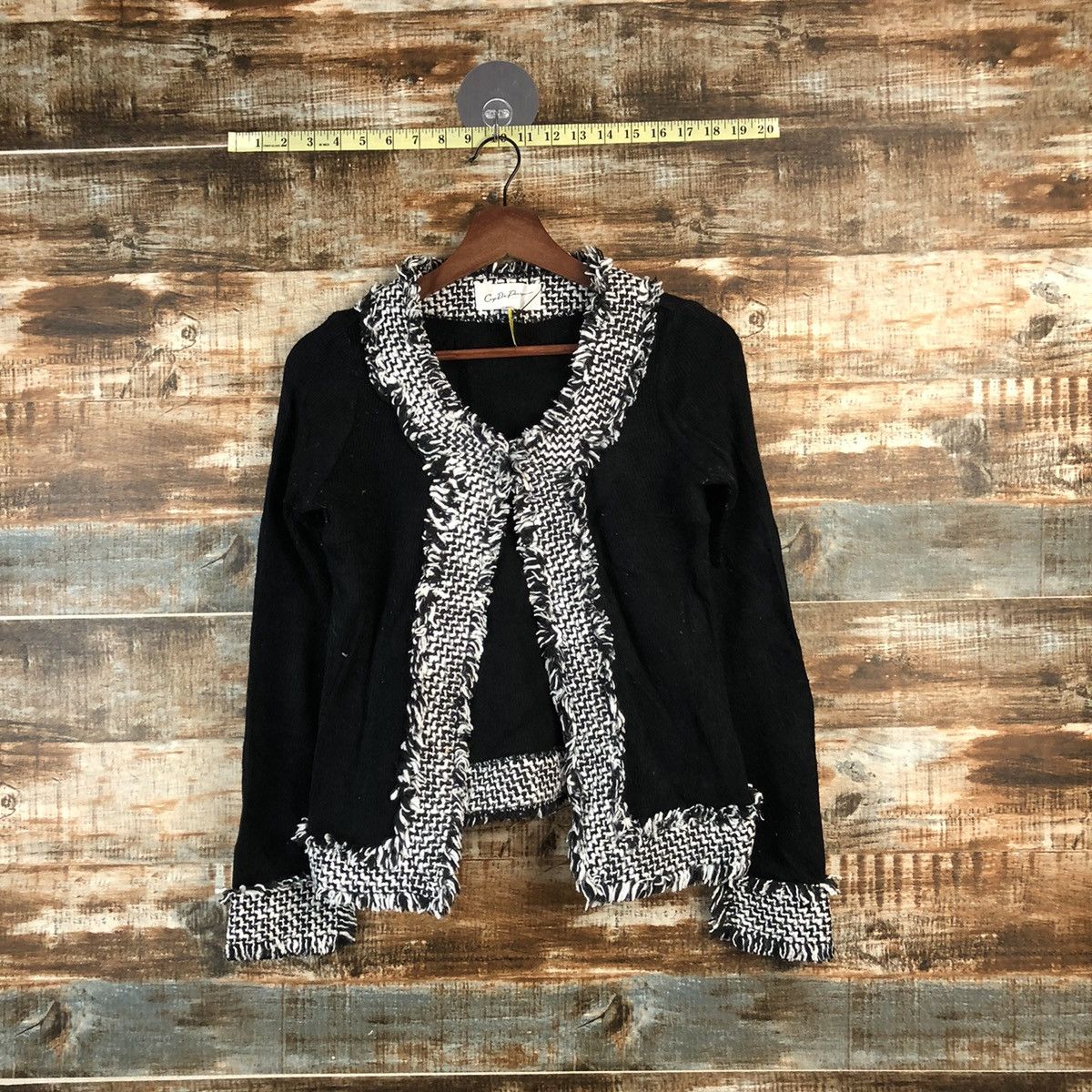 DL Coup De Poing Black Cardigan Knitwear #C578